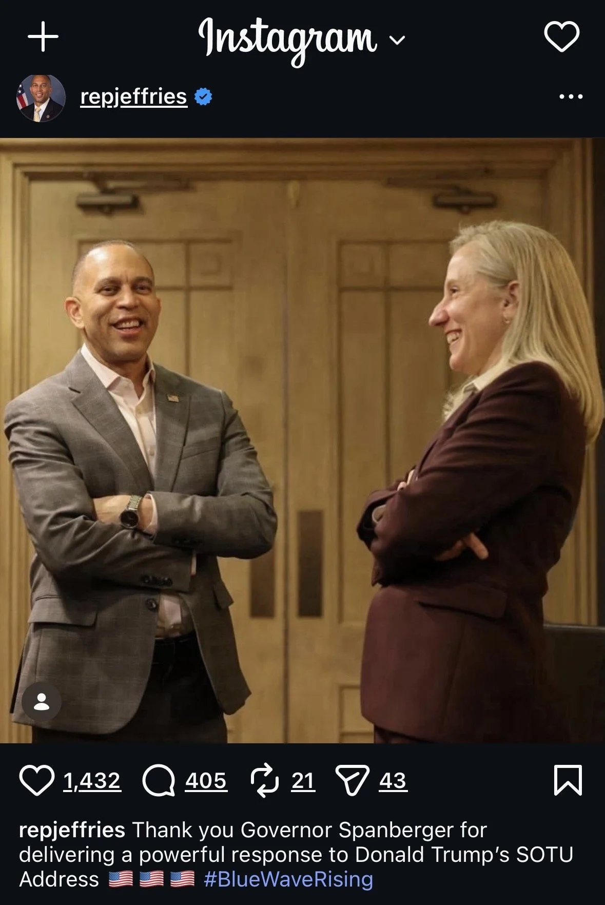 Rep Jeffreys and Gov. Spanberger