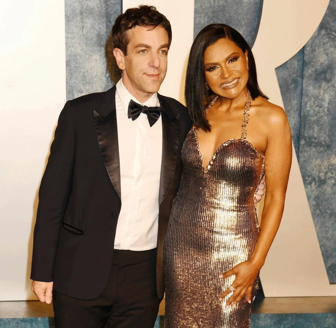 B.J. Novak and Mindy Kaling