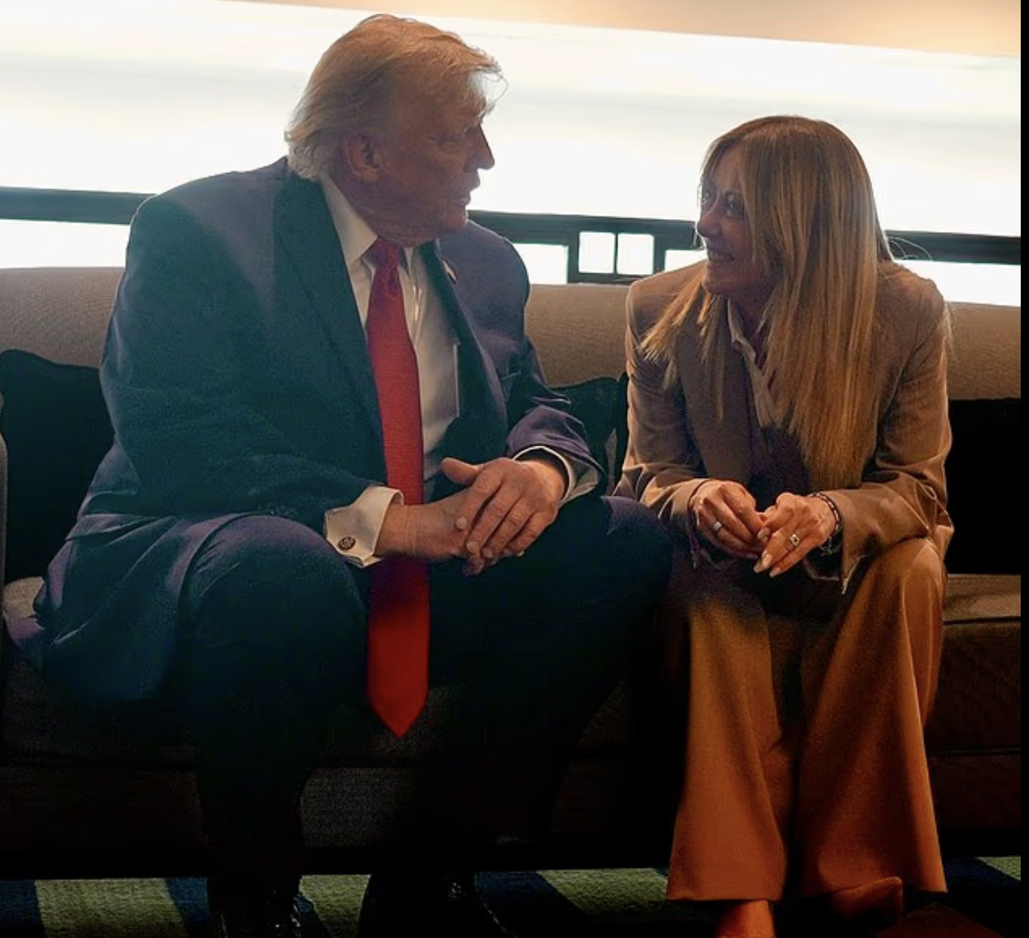 Trump and Meloni seemed happy in each other's company when they were pictured talking at the G7 summit in Évian-les-Bains, France