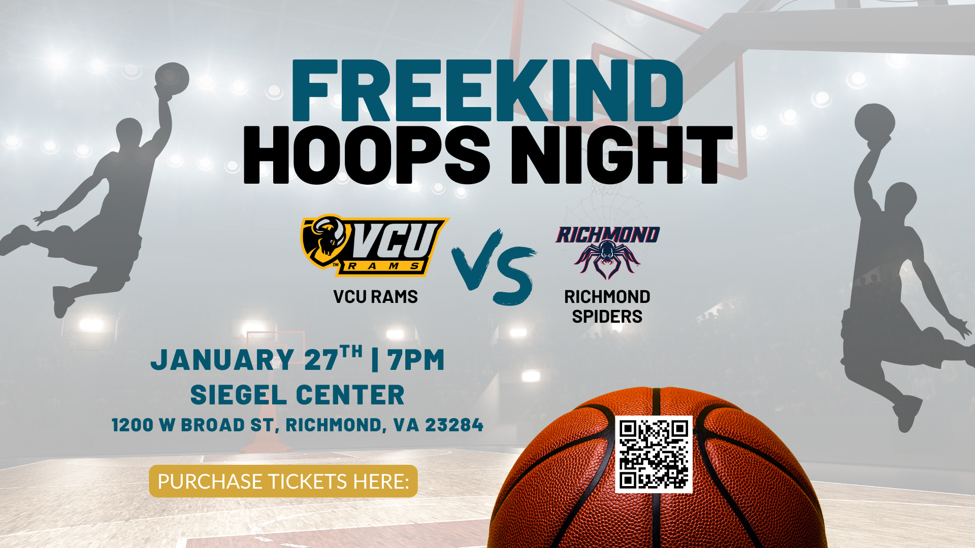 Freekind Night at VCU Men’s Basketball Game: VCU Rams vs. Richmond Spiders