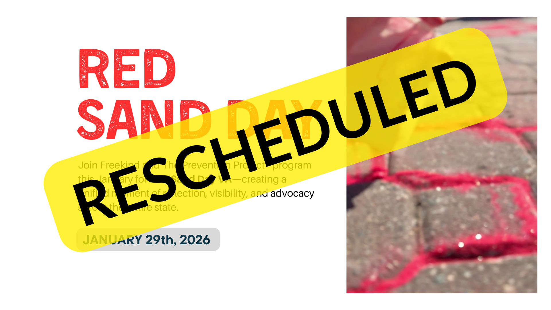 (RESCHEDULED) Red Sand Day