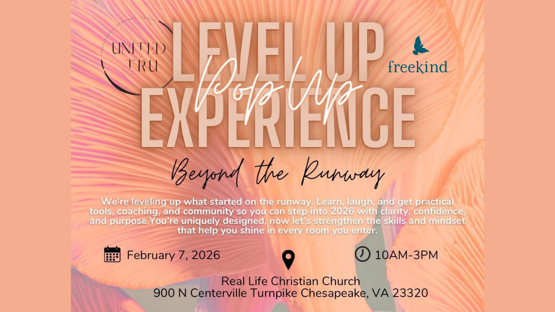 Level Up with UTRU: A Pop-Up Experience for Women &amp; Girls | Portion of the proceeds to benefit Freekind
