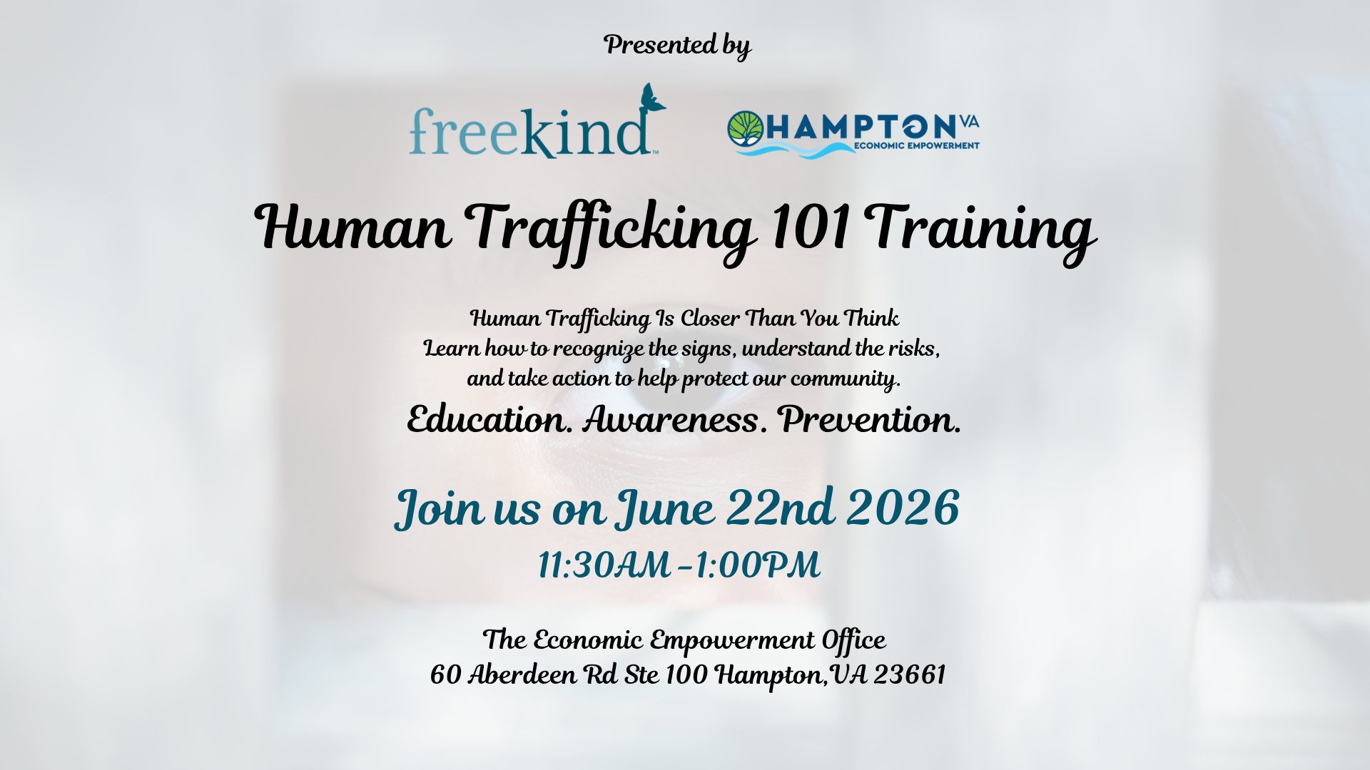 Human Trafficking 101 Training