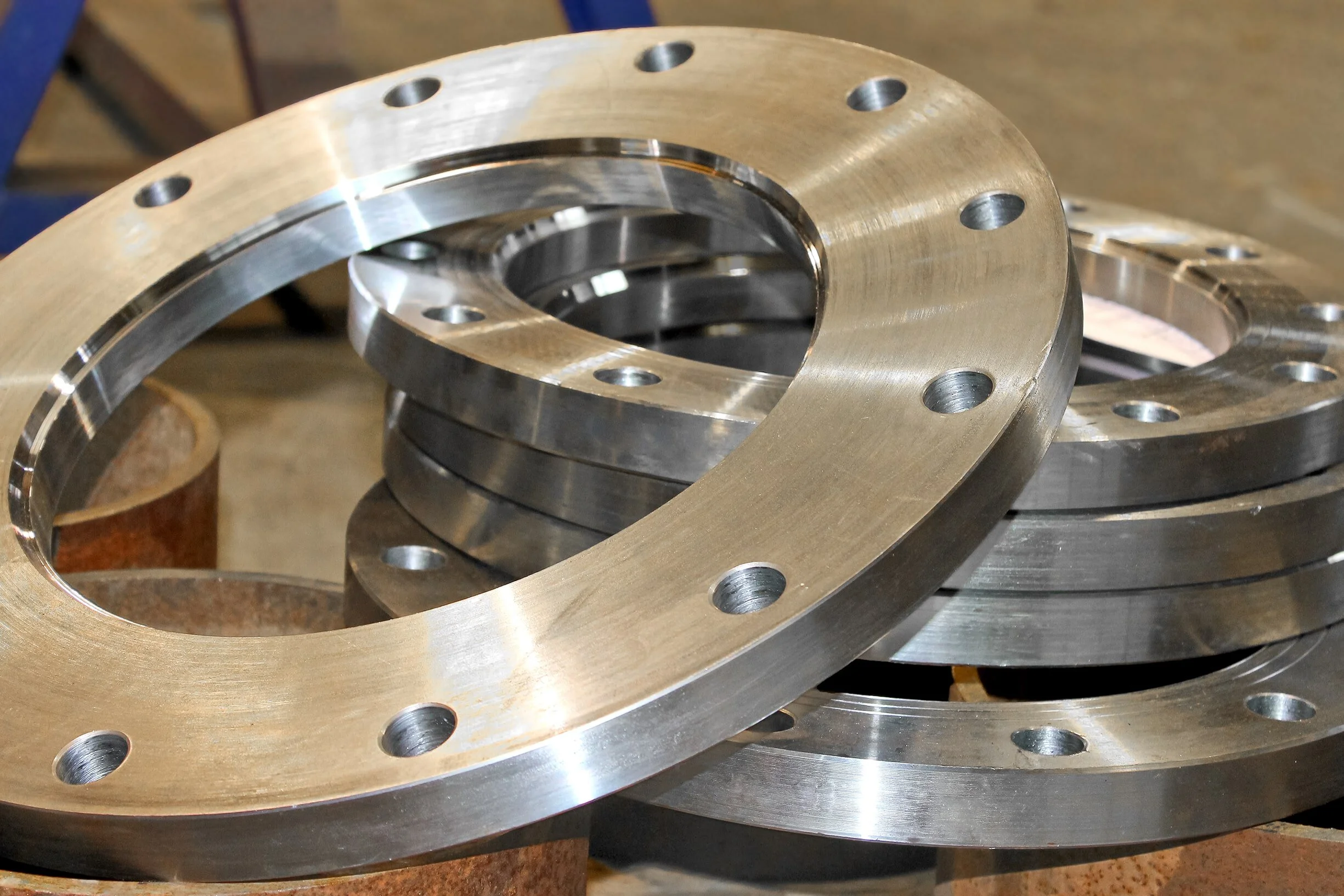 MS flanges used for industrial piping connections
