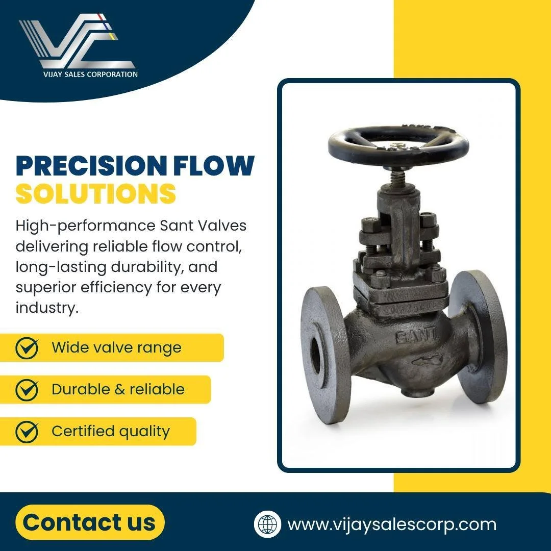 🔧 Precision in every turn!
Experience unmatched performance with Sant Valves – built for reliability, efficiency, and long-lasting durability across industries. 🌟
✅ Wide valve range
✅ Durable & certified quality
#SantValves #IndustrialSol
