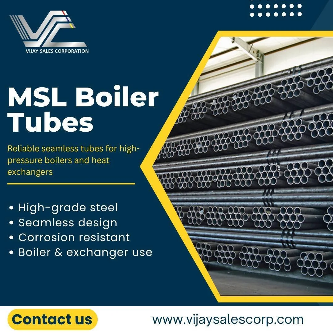 🔥 Built to perform under pressure!
Discover MSL Boiler Tubes by Vijay Sales Corporation — engineered for strength, efficiency, and durability. Perfect for high-pressure boilers and heat exchangers. 💪
Experience quality that keeps your systems