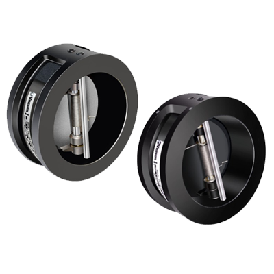 Veeson cast iron dual plate check valves PN-16, wafer type, spring-loaded plates
