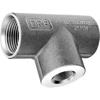 DRP MS forged steel reducing tee fitting