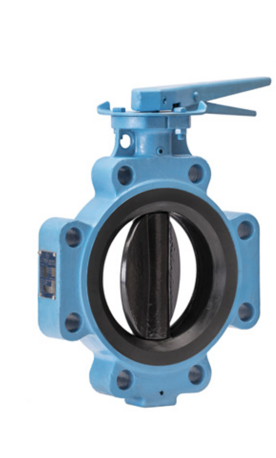 L&T Aquaseal butterfly valve — lugged body, lever operated