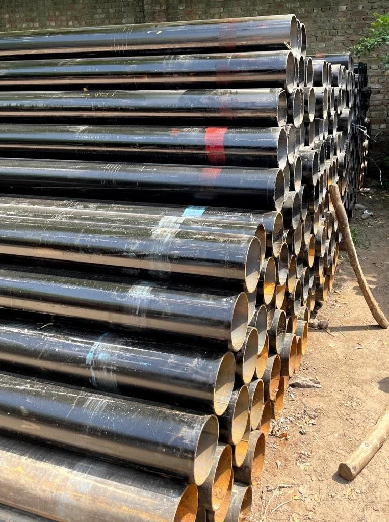 Jindal Hissar MS black pipes to IS:1239 at the Vijay Sales Corporation Delhi warehouse
