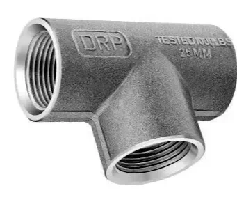 DRP MS forged steel threaded tee fitting