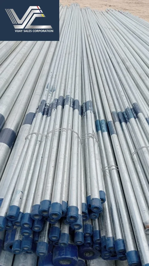 Jindal Hissar GI pipe in ready stock at Vijay Sales Corporation yard