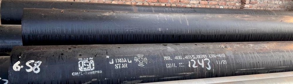 Jindal Star GI and MS black pipes ready stock at Vijay Sales Corporation, Delhi