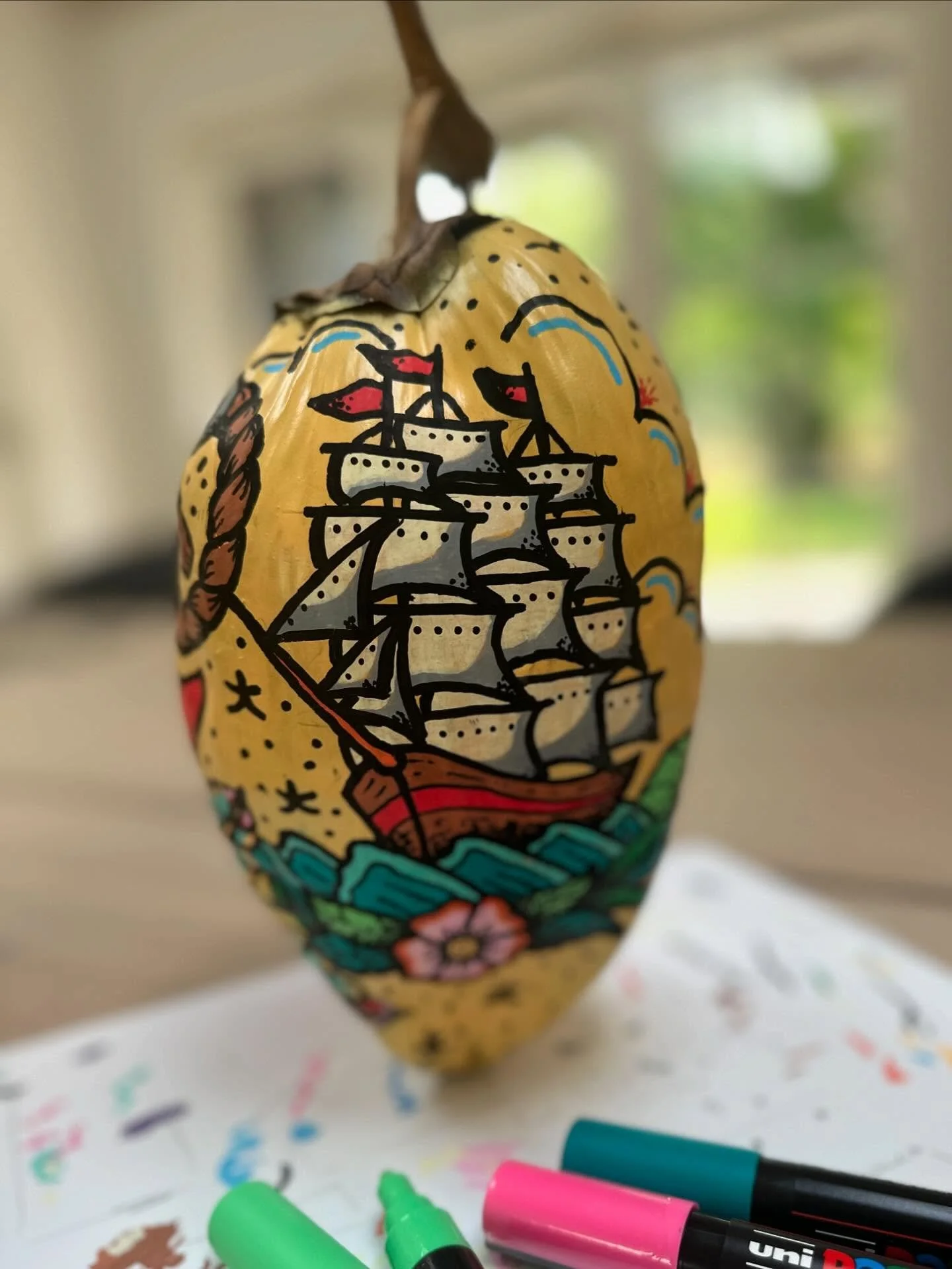 Mr Coconut&rsquo;s 2. Makeover is done🌴
Had fun returning to Mr. Coconut after 8 years when he was found on the island Koh Ngai, Thailand. 
.
#thailand #coconut #kohngai #posca #art #relaxing #artexhibition