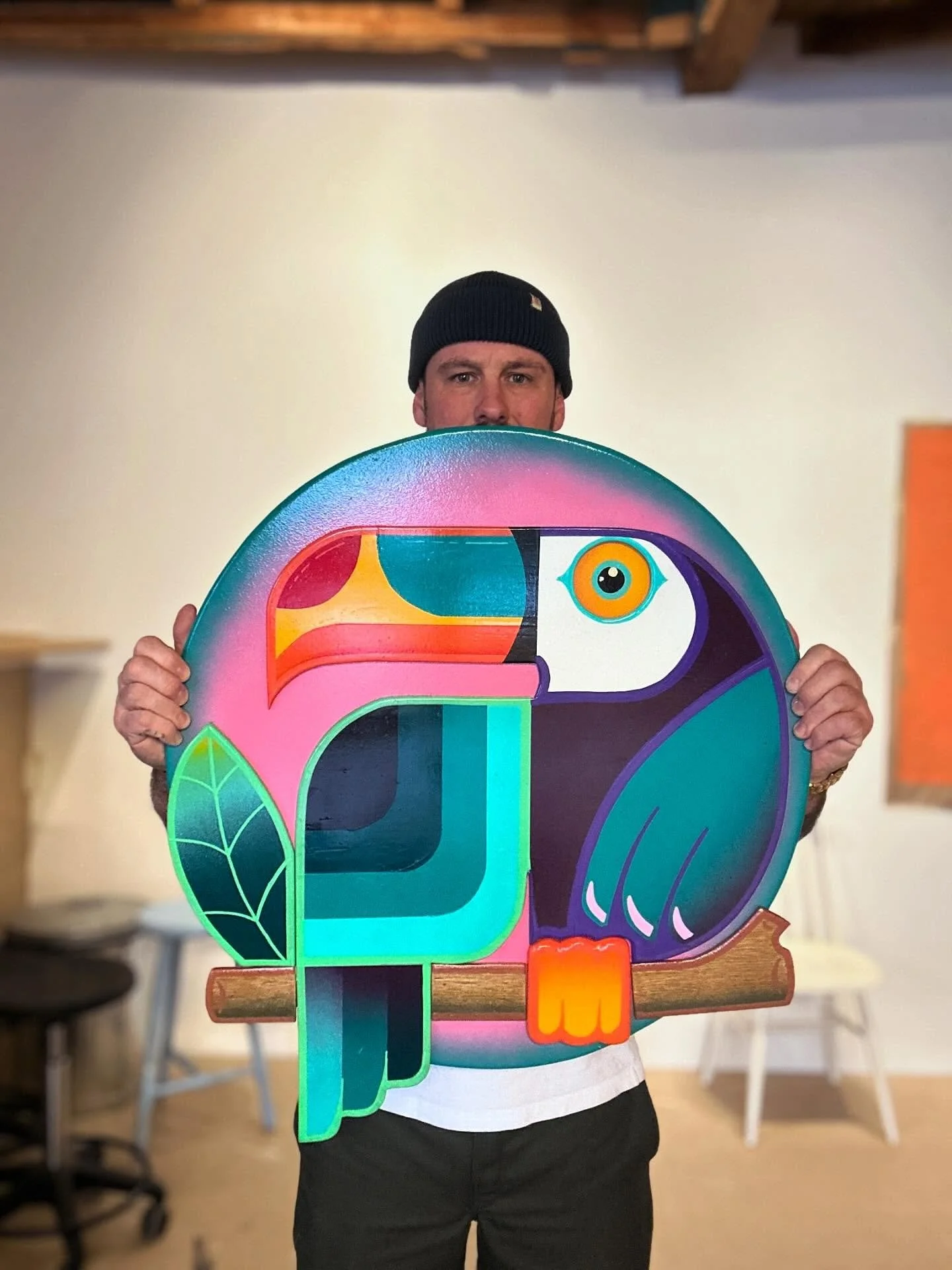 Say hello to Mr. TOCO TOUCAN&hellip;
Had this idea sitting around for a while, just hanging around. And finally I got around to making him. 
Now he is just sitting there, on his branch, waiting to fly away to a new home. 
&hellip;
DM for inquiries. 
