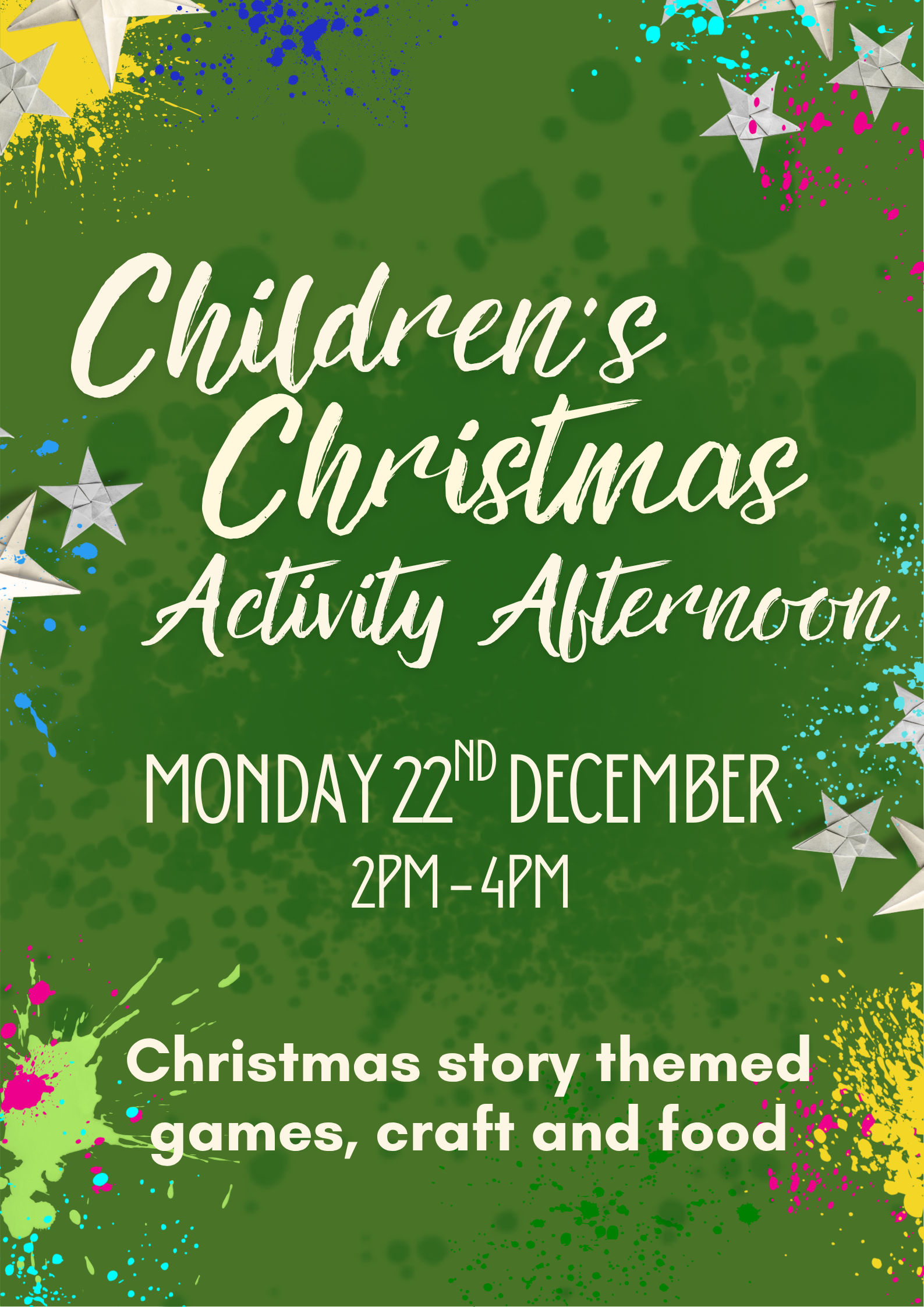 There's nothing more magical for children than Christmas! Come and share in the joy with crafts and games!