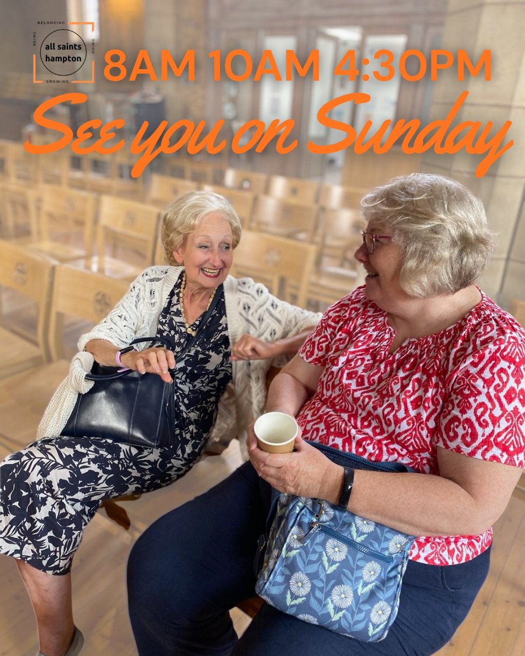 We're looking forward to welcoming you at one (or more) of our services on Sunday! See you there. 

PS Don't forget to bring your picnic for our 4:30pm unplugged service.