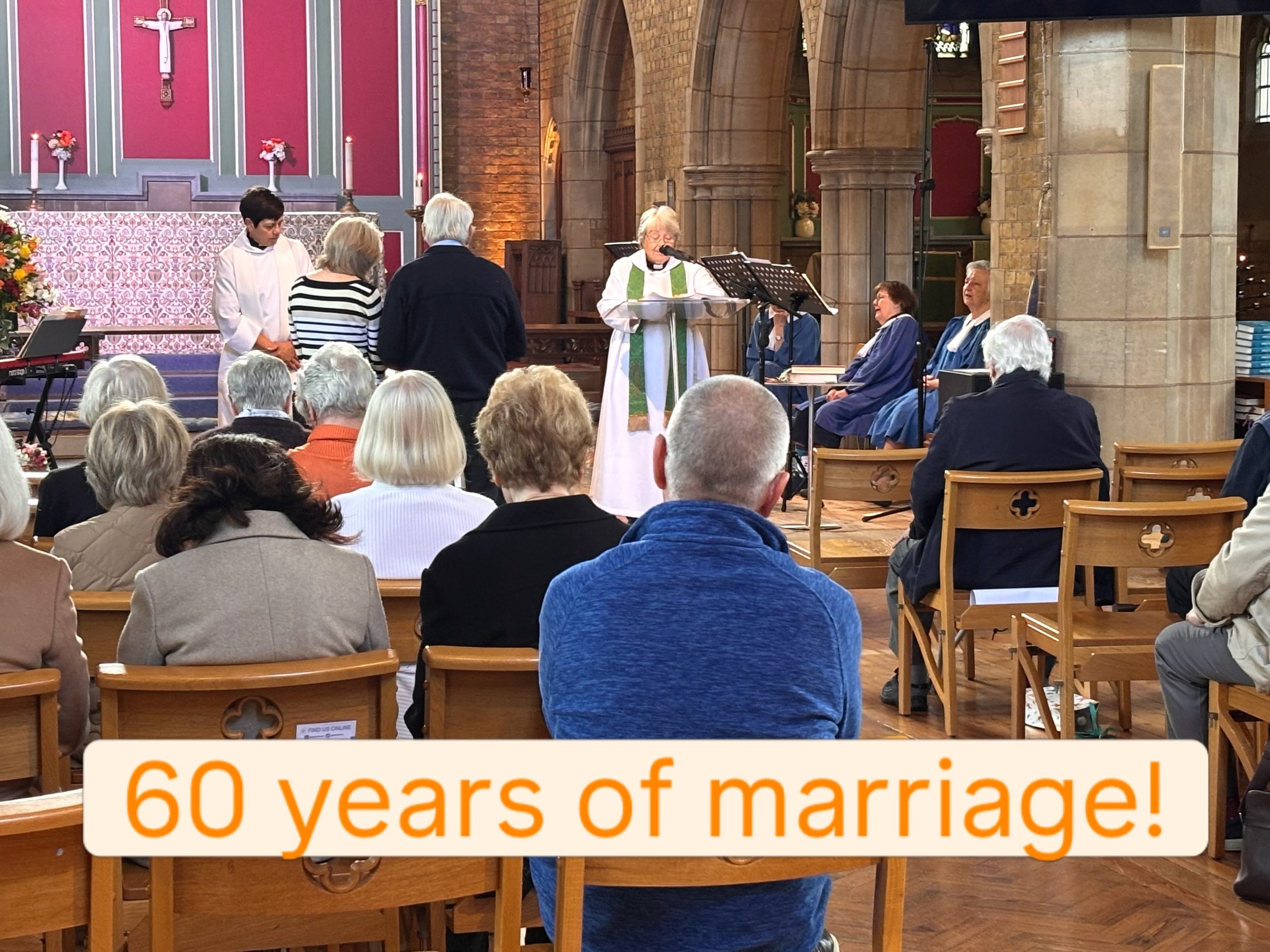 On Sunday we celebrated Janet and Chris as they marked their 60th wedding anniversary with a special blessing! What a joy to be able to celebrate such a huge milestone.