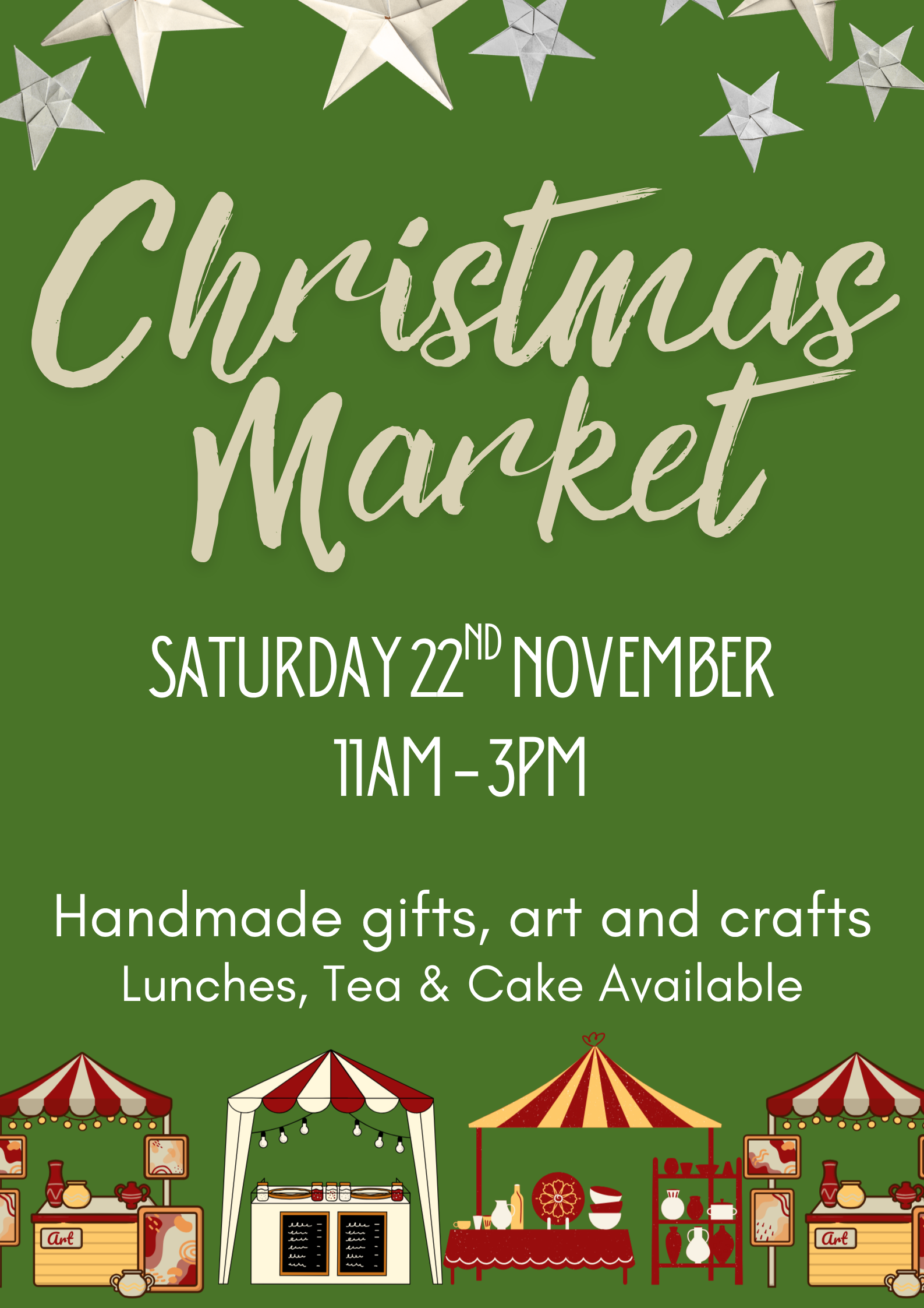 A chance to get ahead with your Christmas shopping! Come and see what local businesses and craftspeople have to offer!