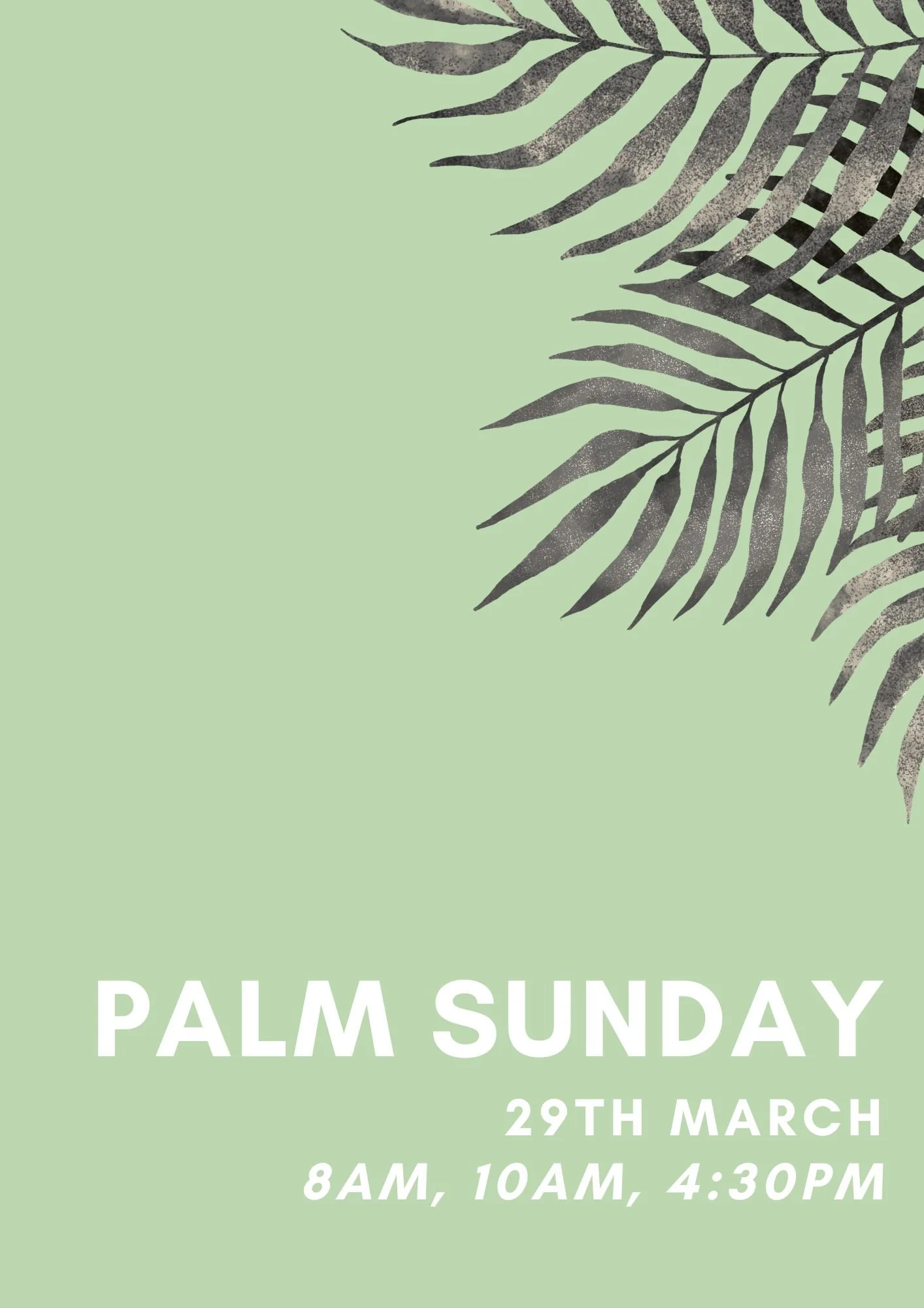 Join us at any of our usual service times for a retelling of the story of Easter and to mark the arrival of Jesus to Jerusalem.