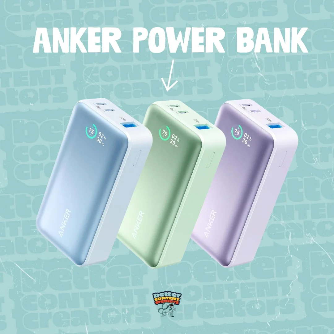 Anker Power Bank showing 3 colors you can select