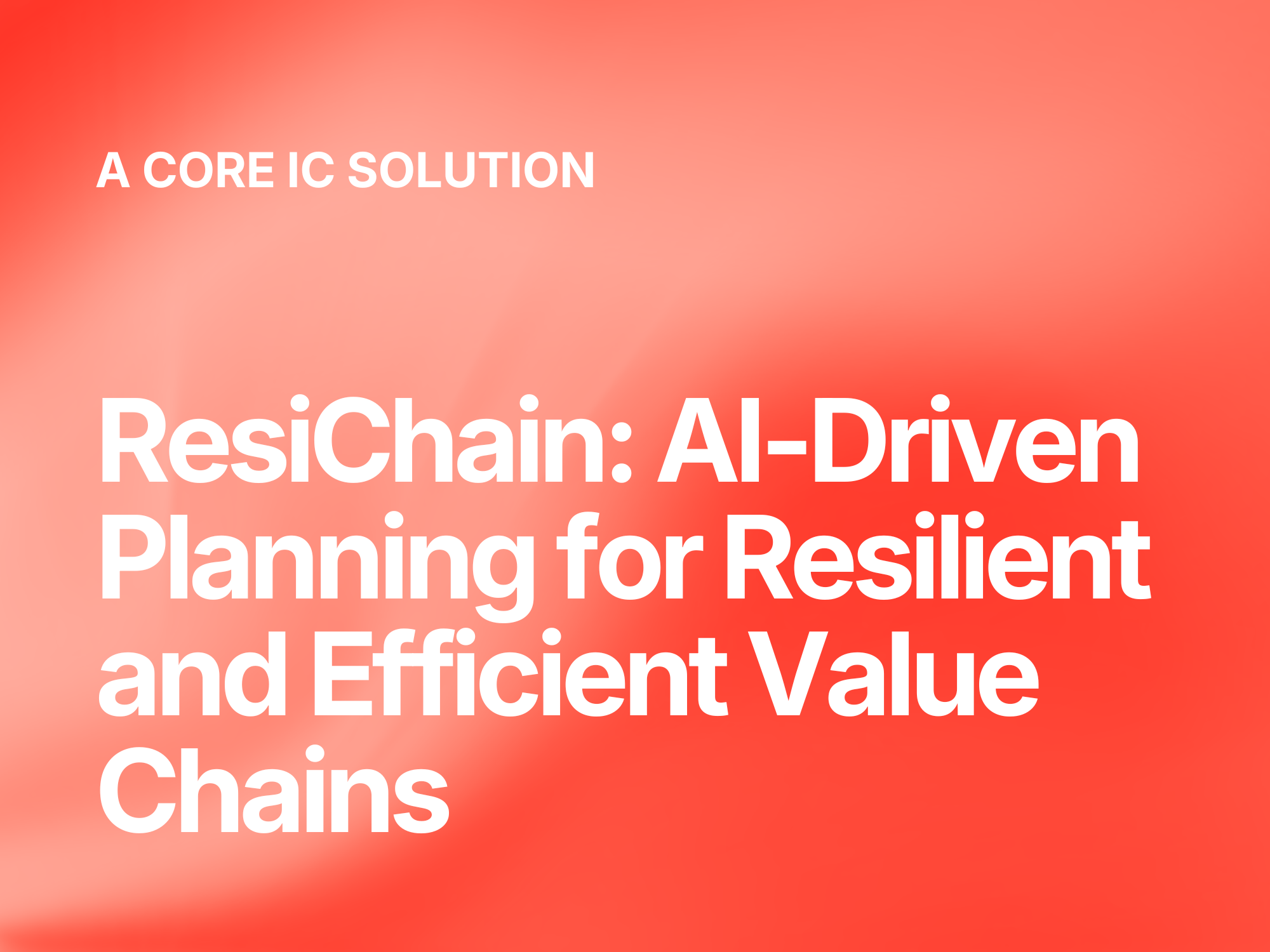 Smarter Value Chains Through AI-Powered Resilience Planning