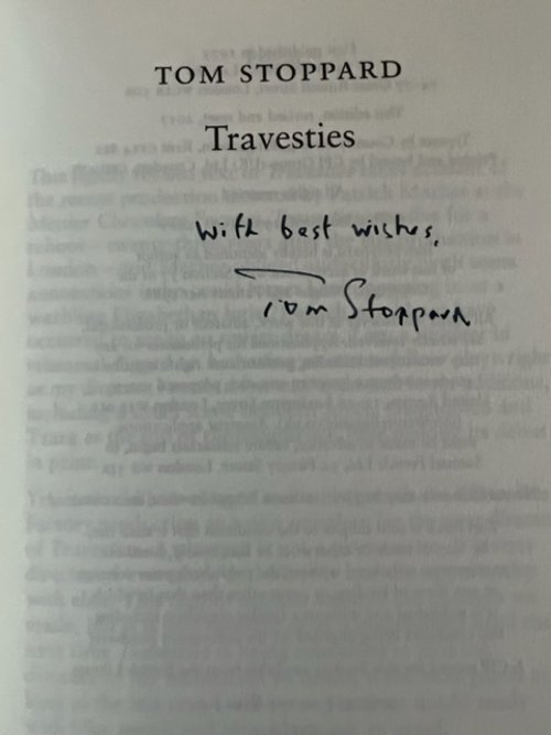 tom stoppard signed play -travesties - theatre works.jpg