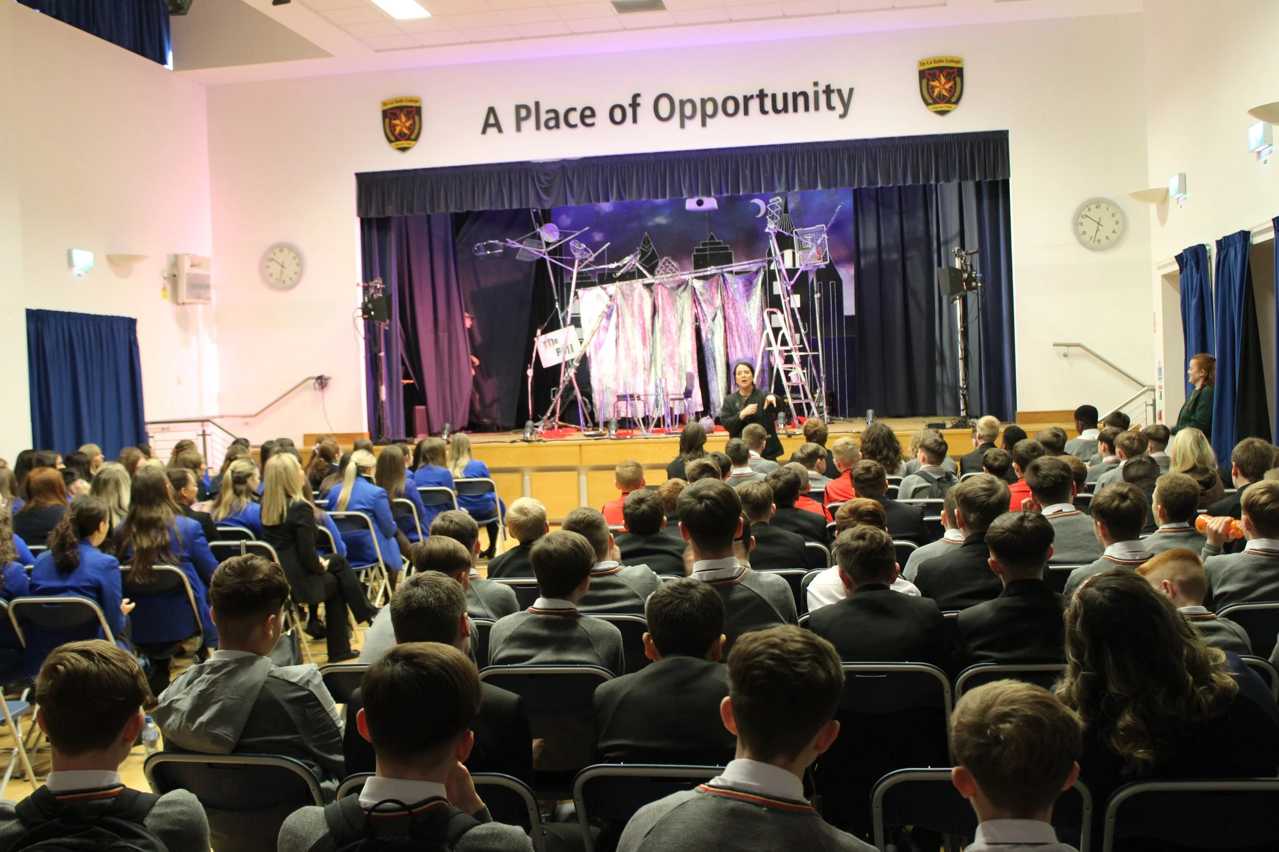 3,840 students supported by theatre works! grant in Northern Ireland with a visit from Bruiser Theatre Company