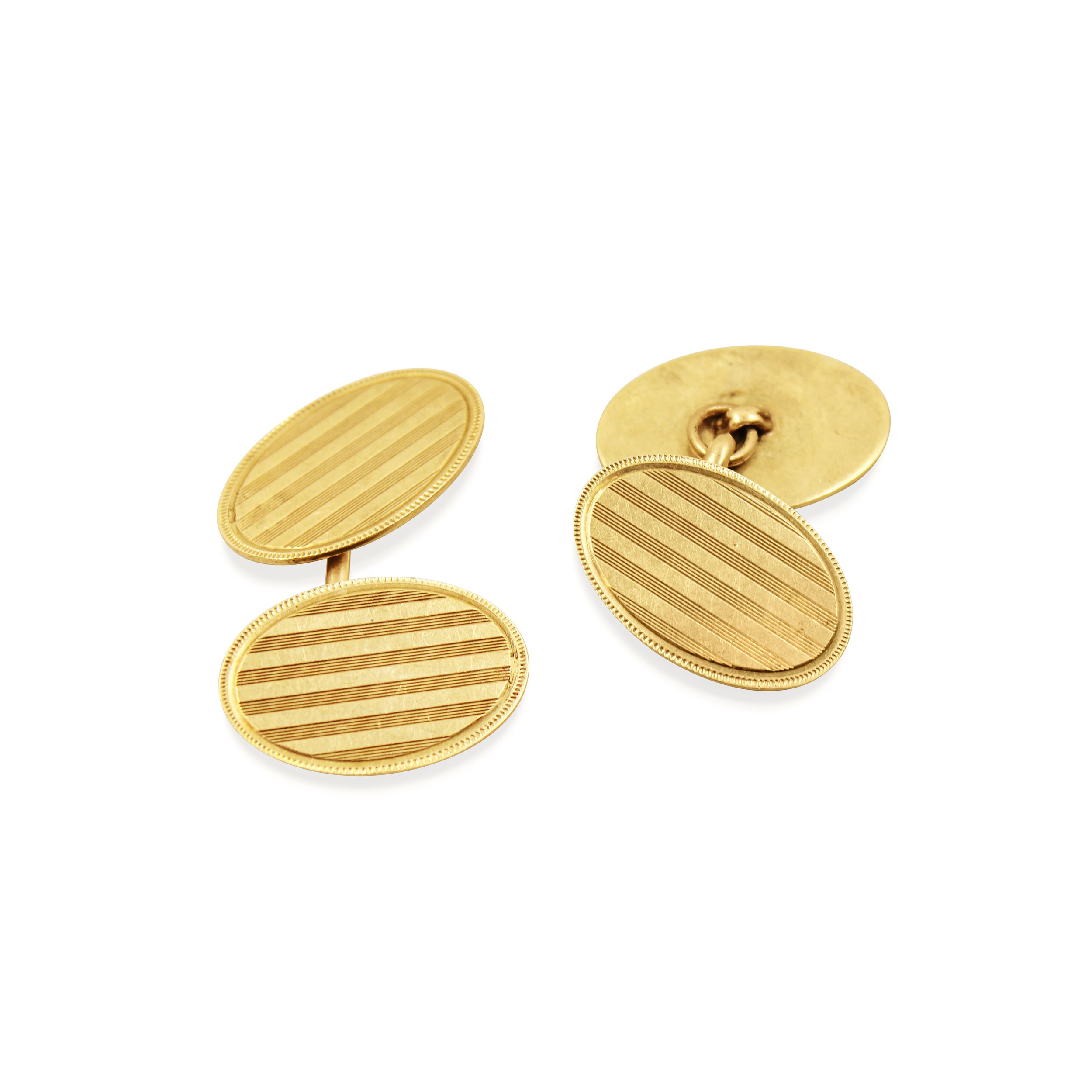 Pair of 14ct Gold oval Cufflinks