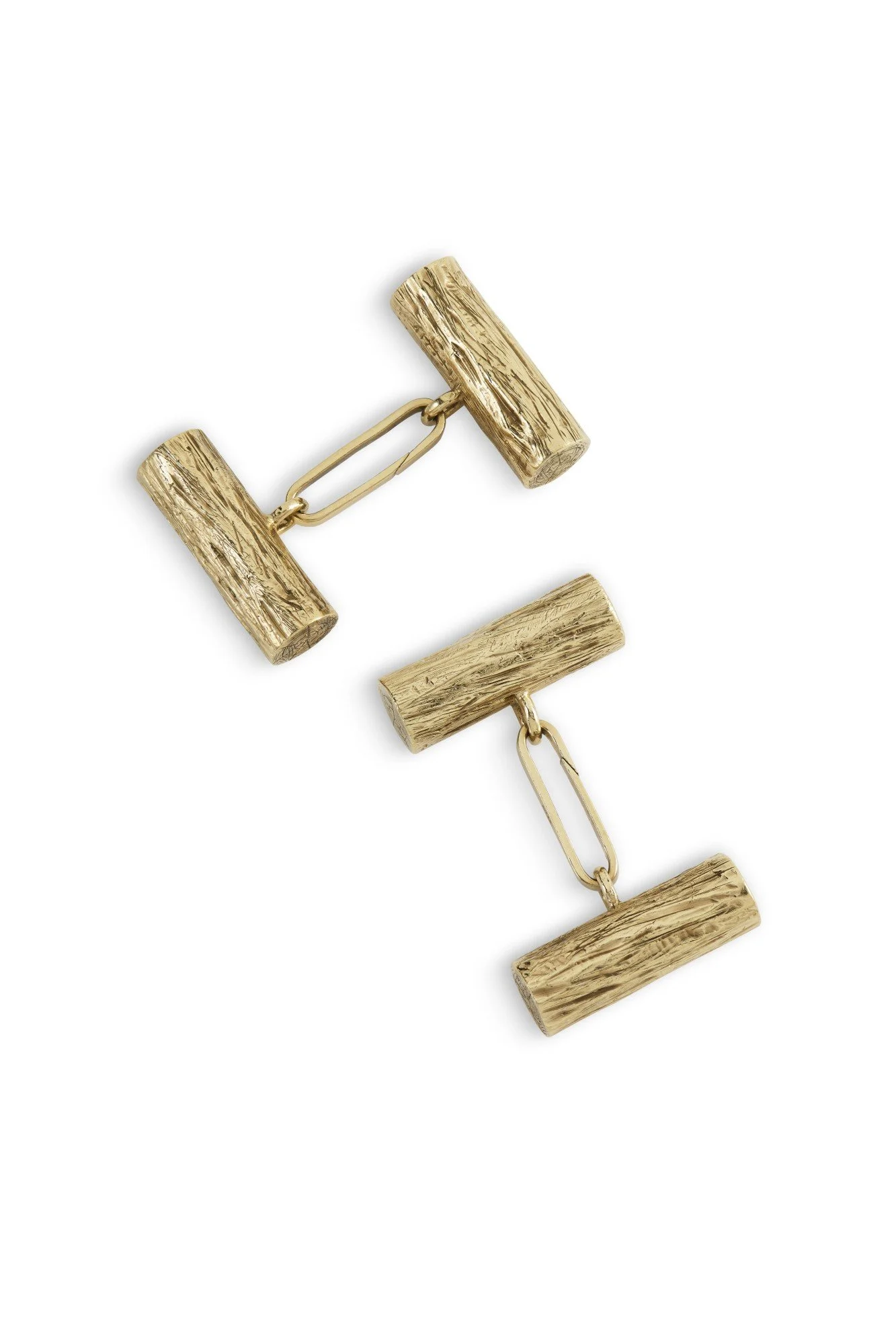Pair of 9ct Gold Novelty Log Cufflinks by Kutchinsky