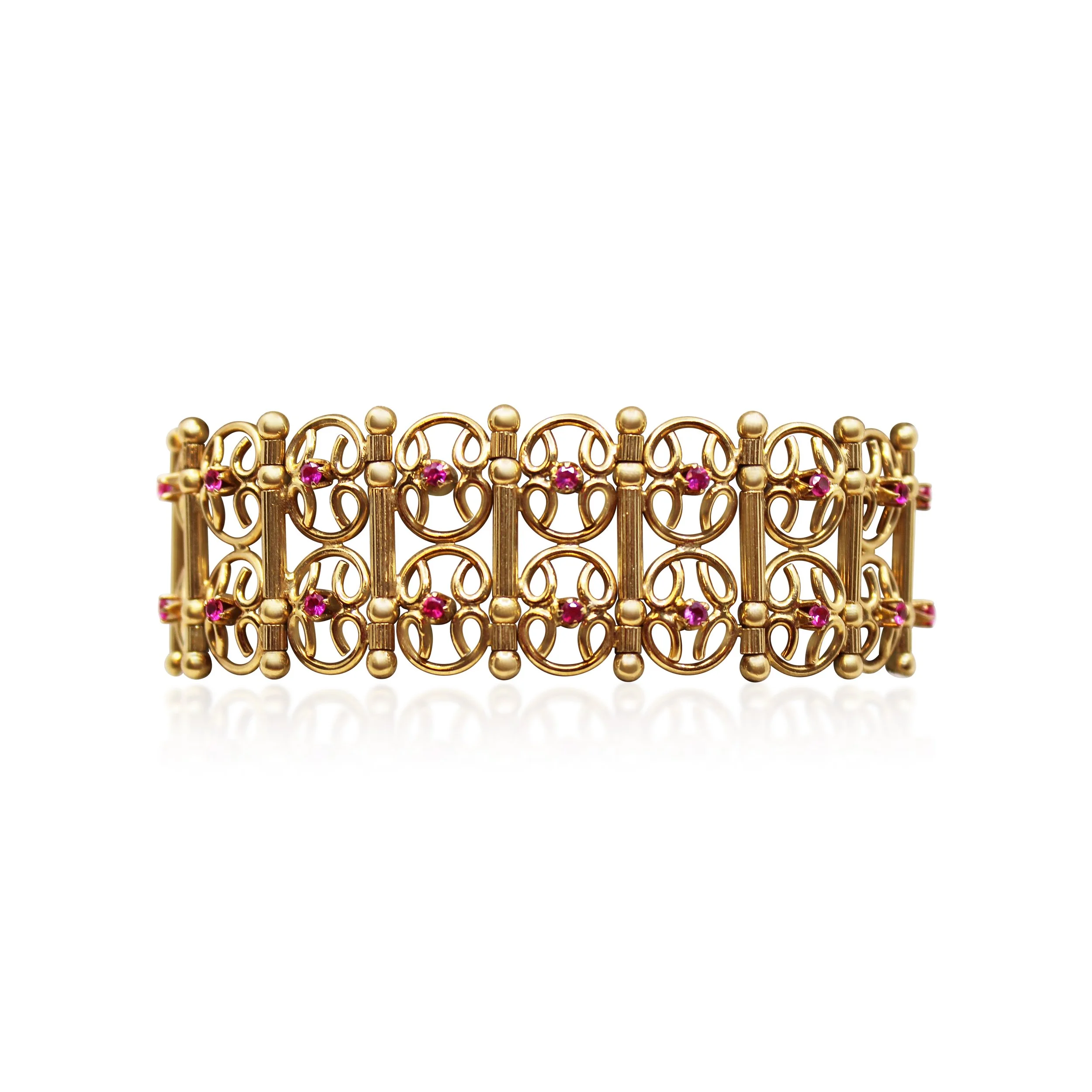 18ct Gold and Ruby Bracelet