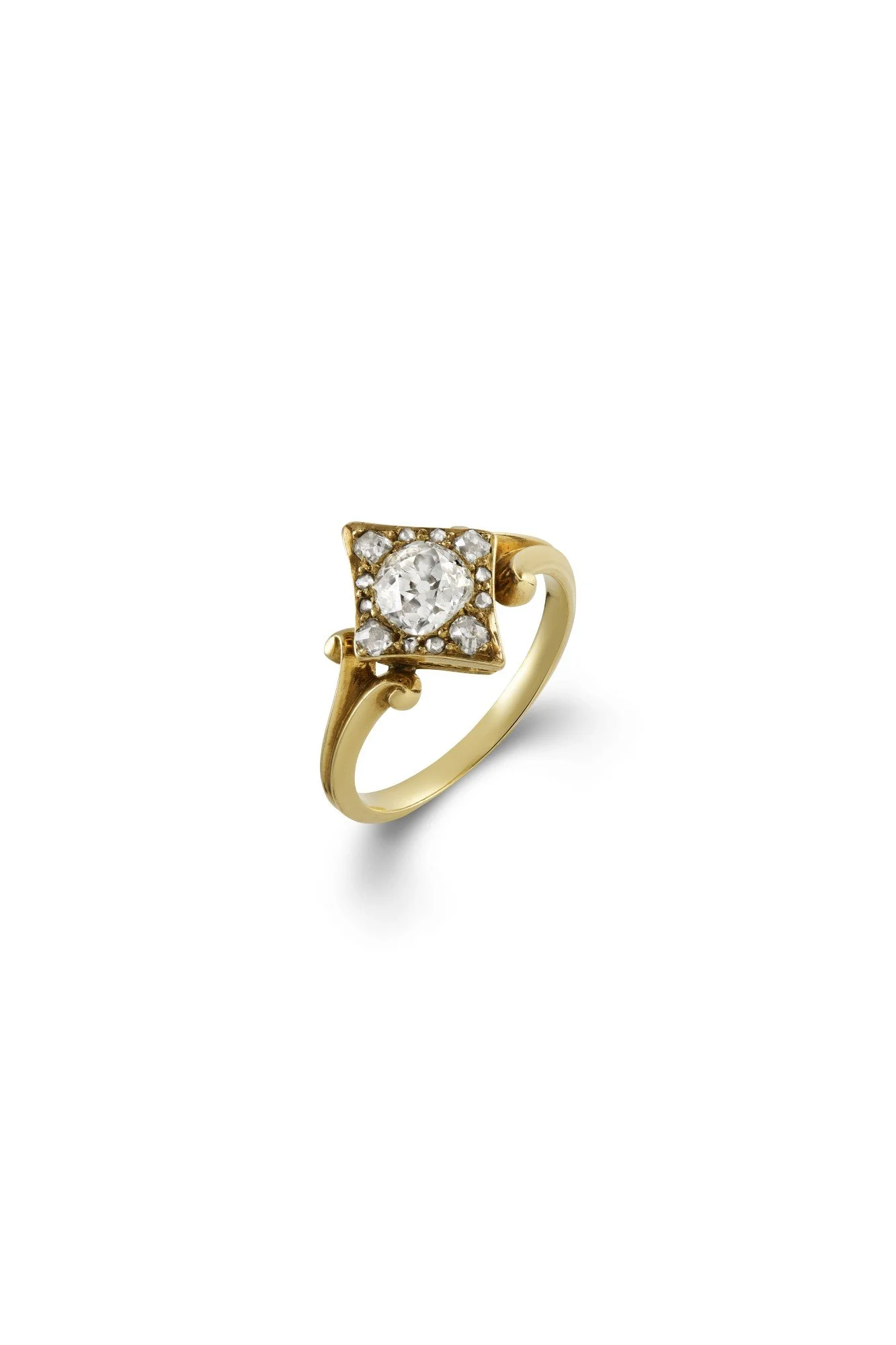 Antique Diamond Stylised Marquise Cluster Ring
