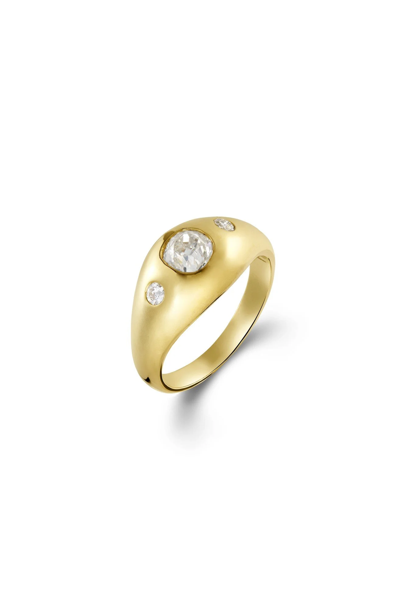 Diamond Three-Stone Gypsy Ring