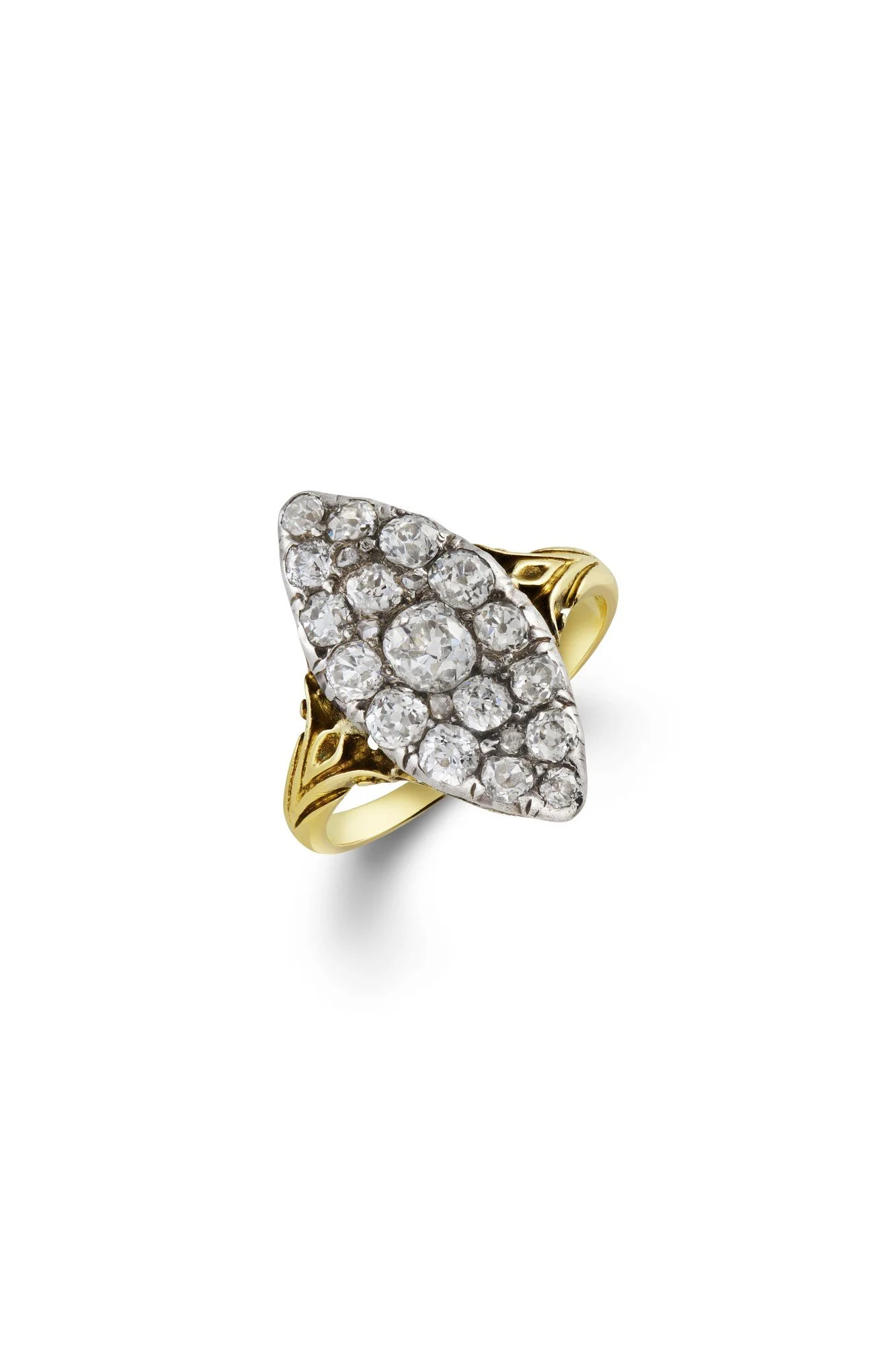 Victorian Diamond Marquise Cluster Ring