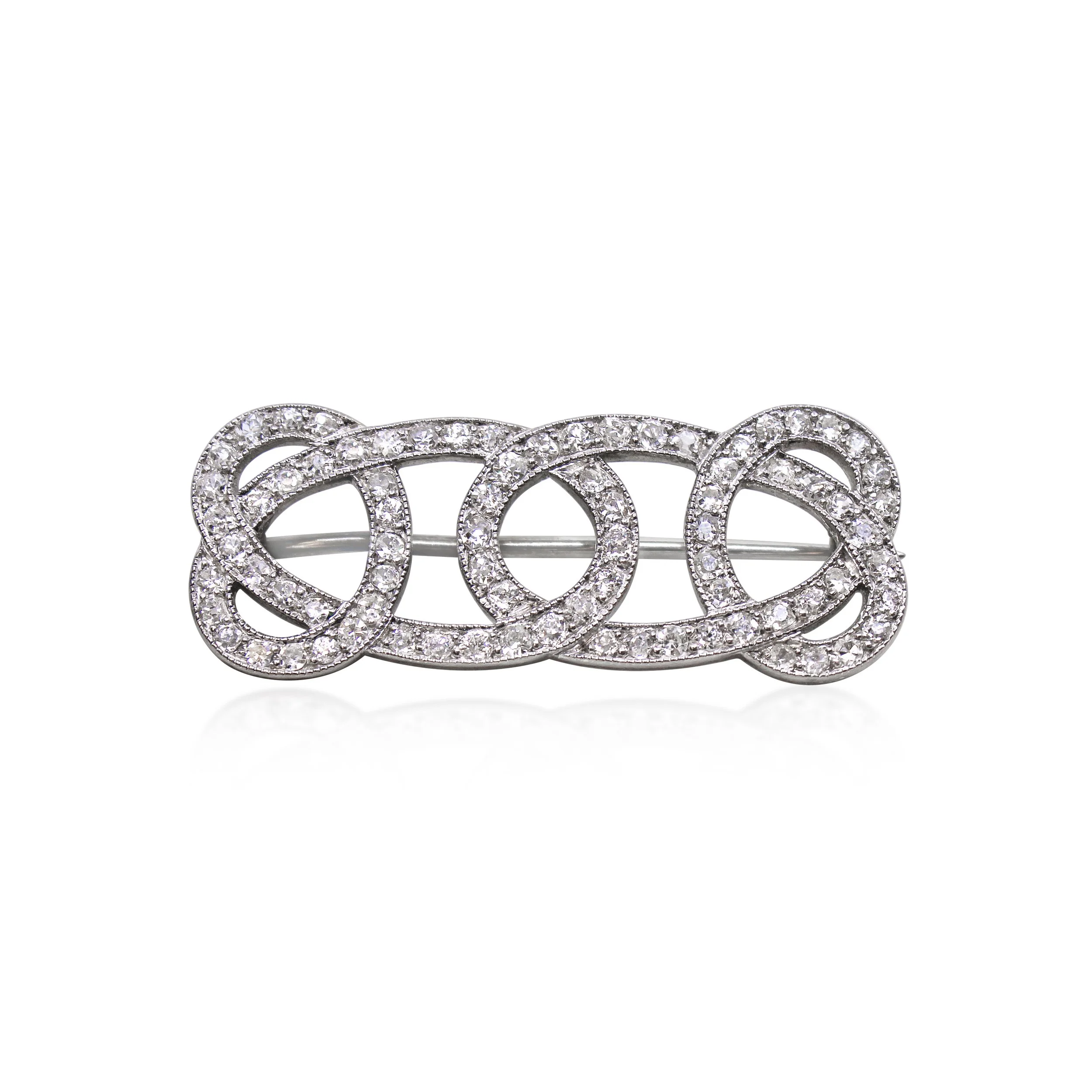 Edwardian Diamond Panel Brooch