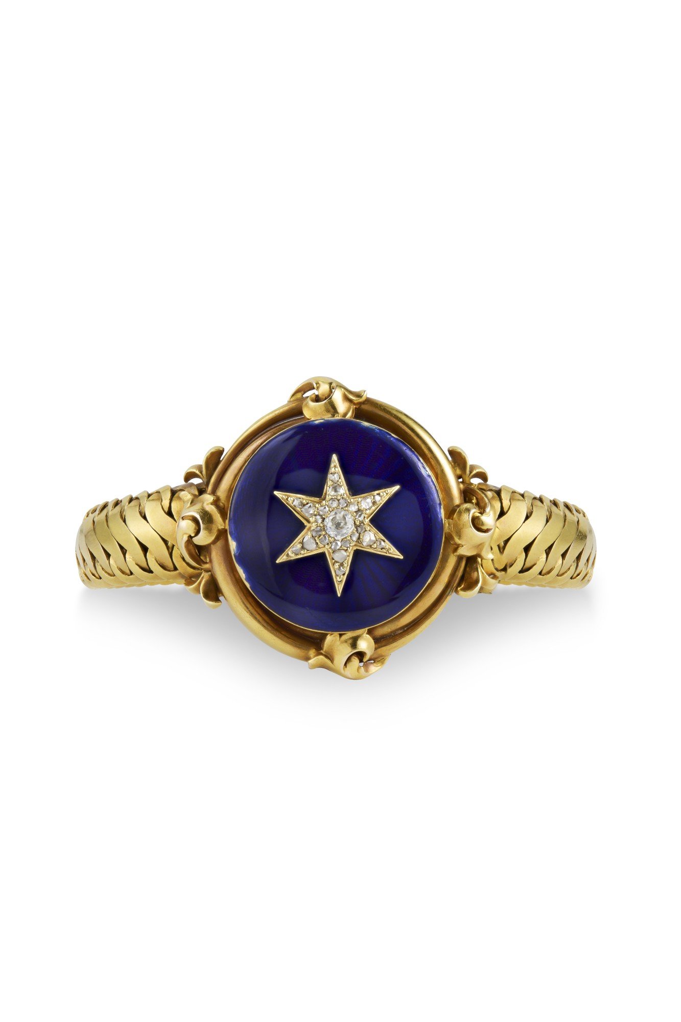 Victorian Gold, Enamel and Diamond Bracelet