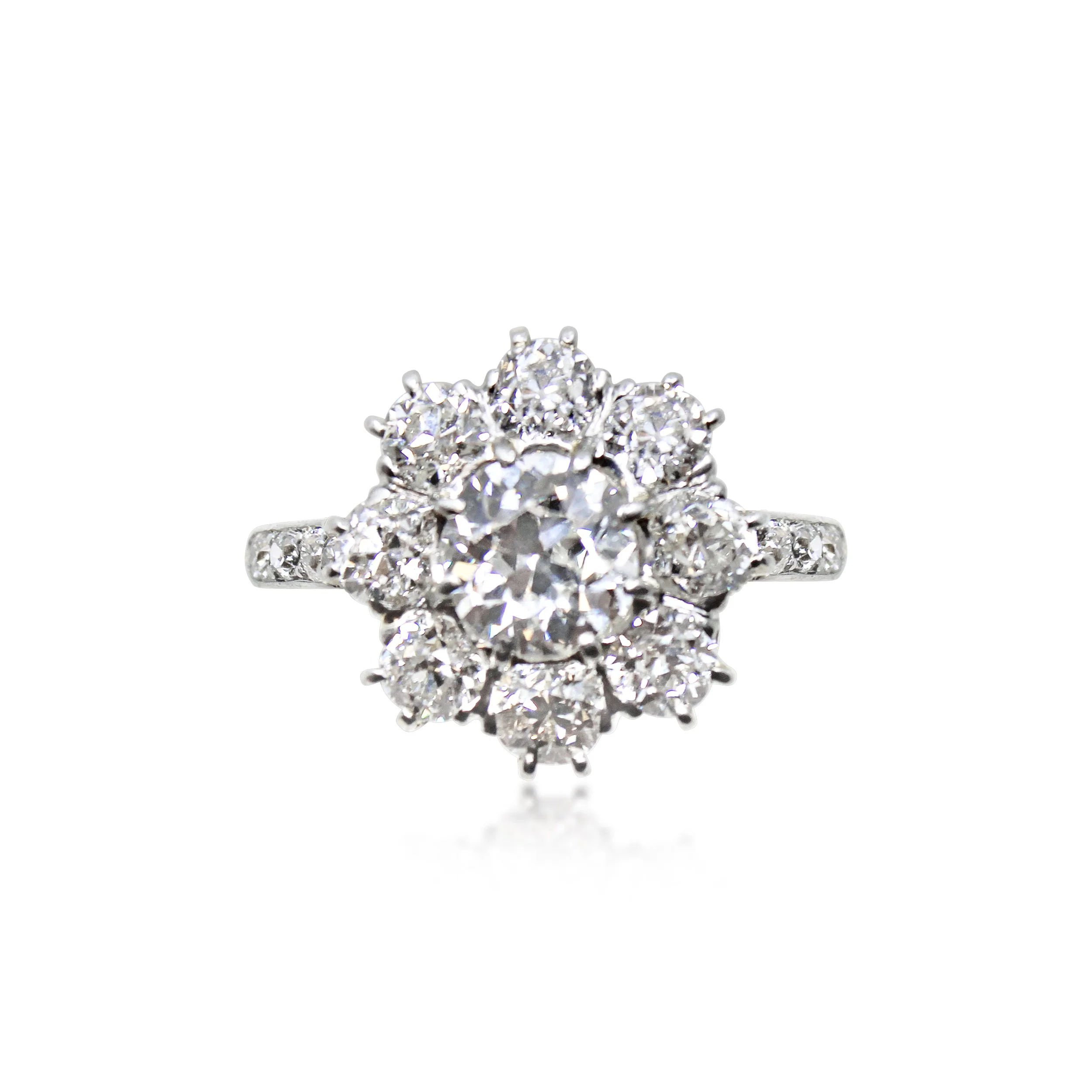 Antique diamond Cluster Ring