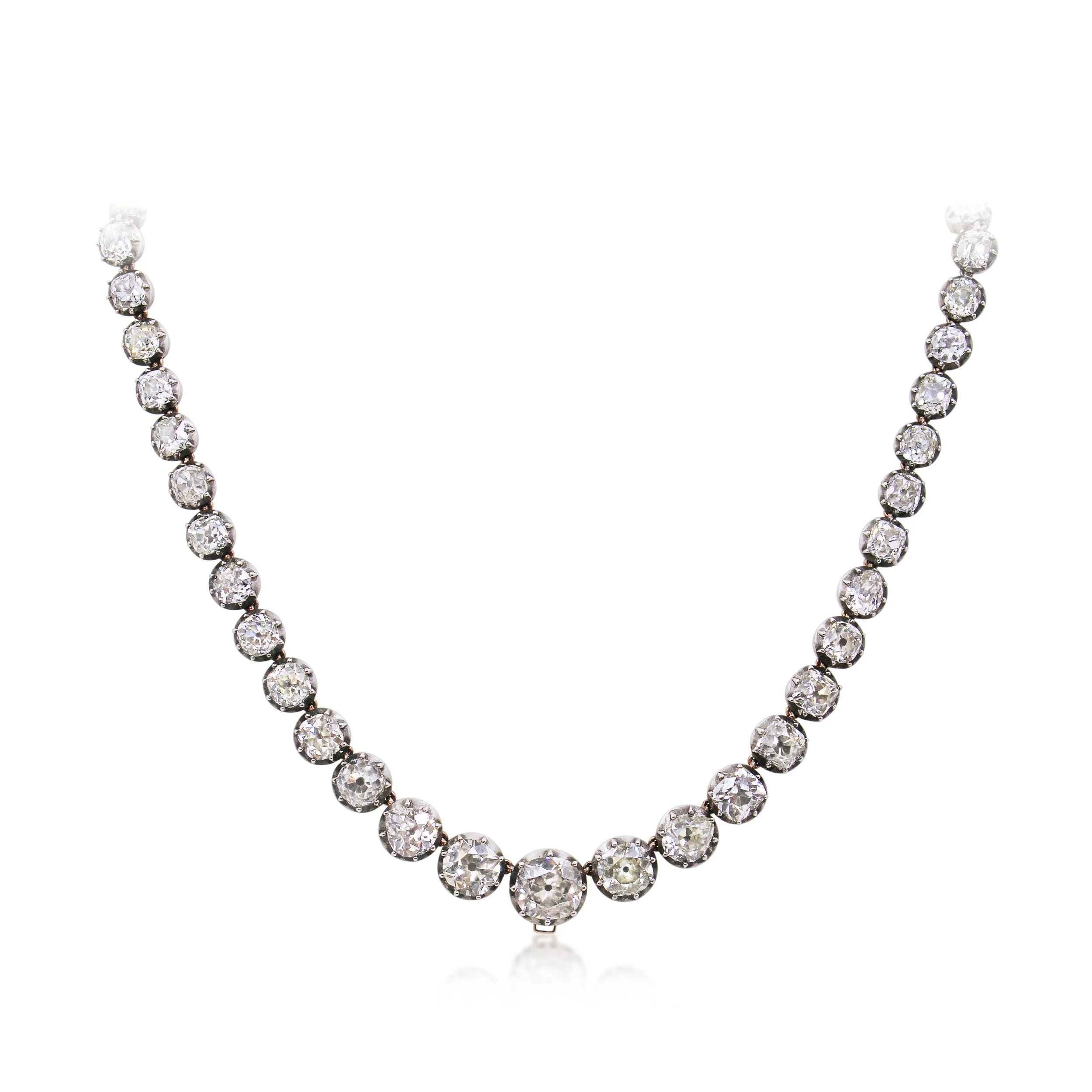 Fine Antique Diamond Rivière Necklace