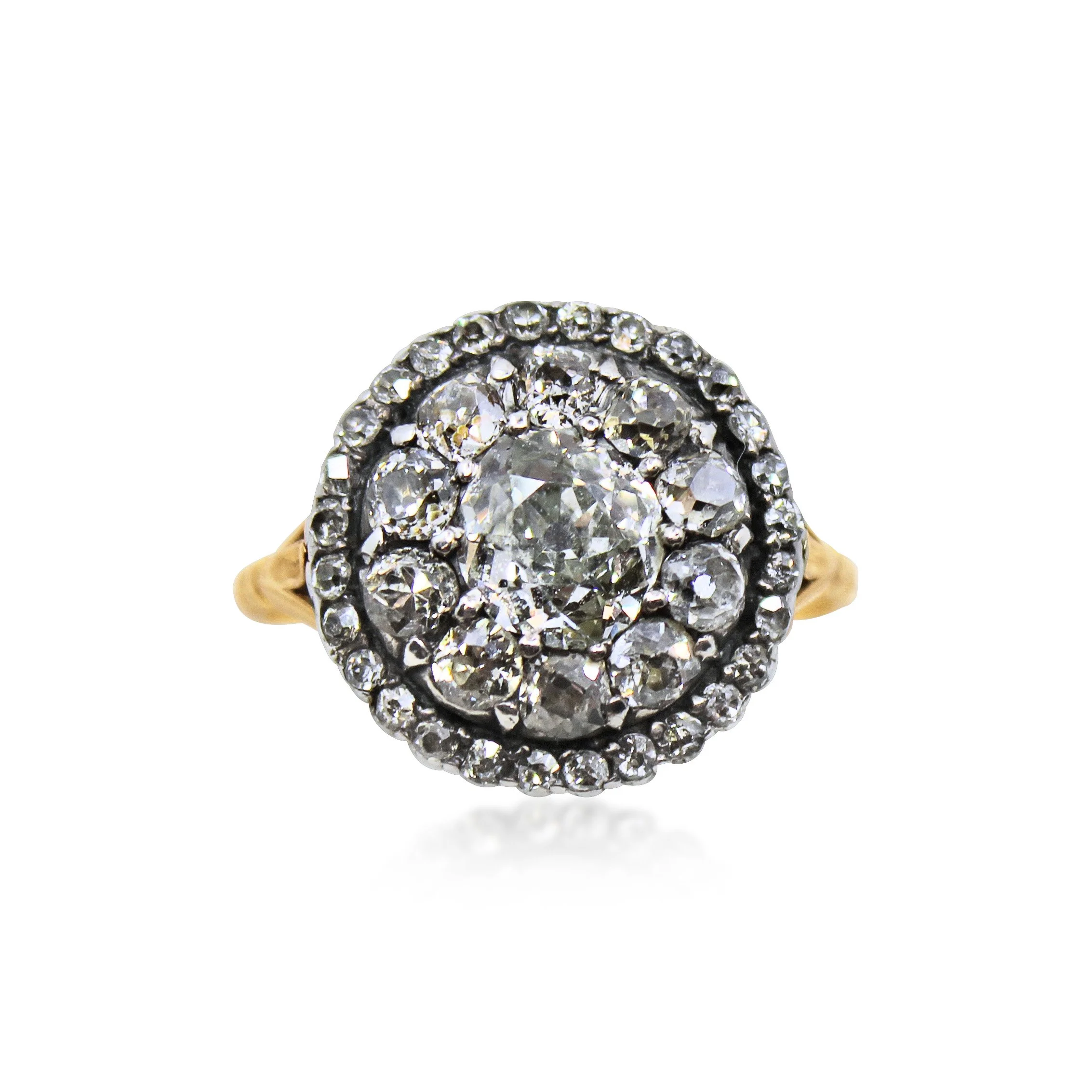 19th-Century Diamond Target Cluster Ring