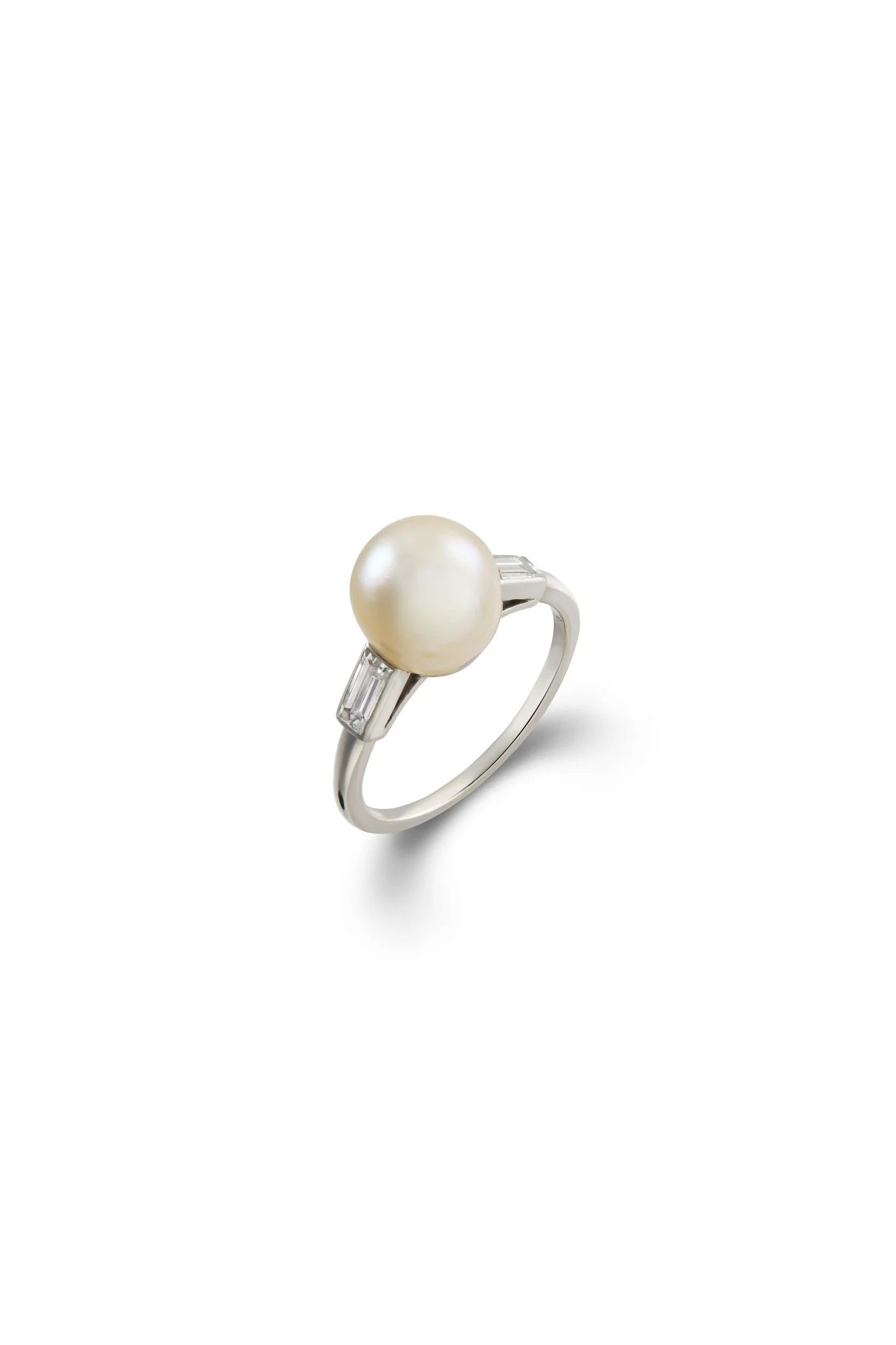 Art Deco natural Pearl and Diamond Ring