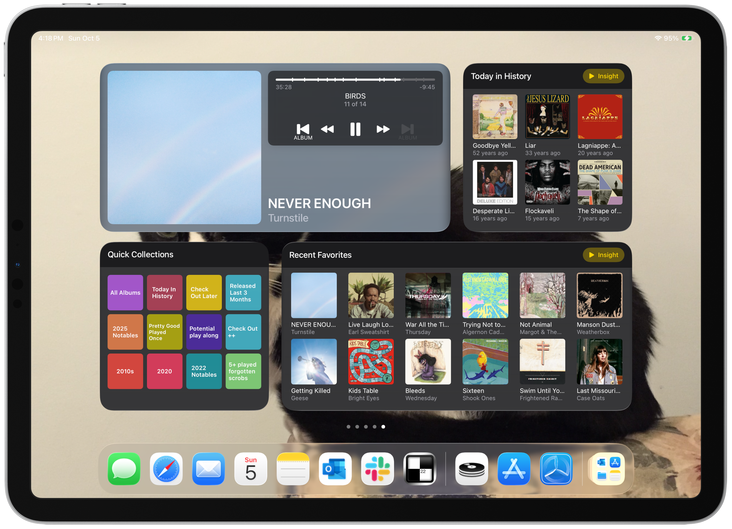 Albums widgets on iPad