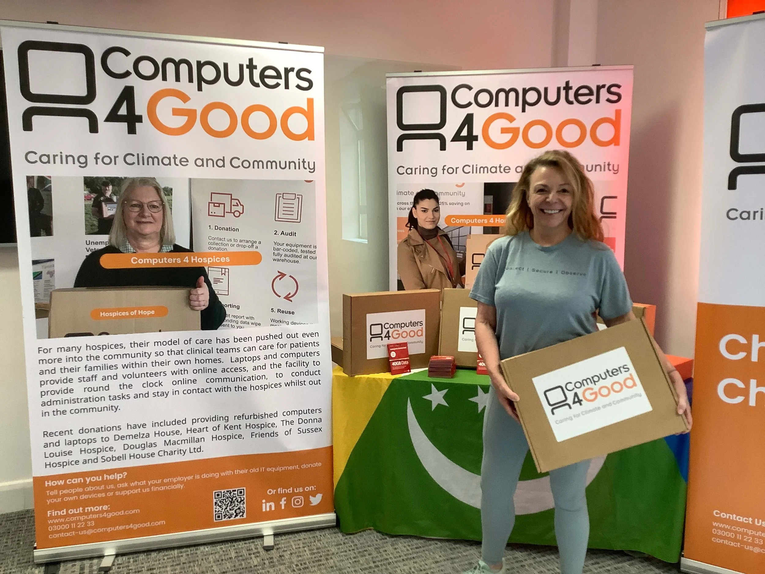 Image of Computer Donation to support Volunteers at Holding Your Online Hands