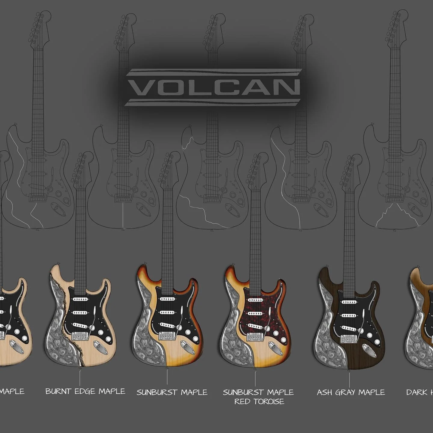 Volcan (Lava guitar) sketches-

#sketching #industrialdesign #design #photoshop #designstudent #fender #stratocaster #stratovolcano #ideation #ideationsketches #rock #rockandroll #lava