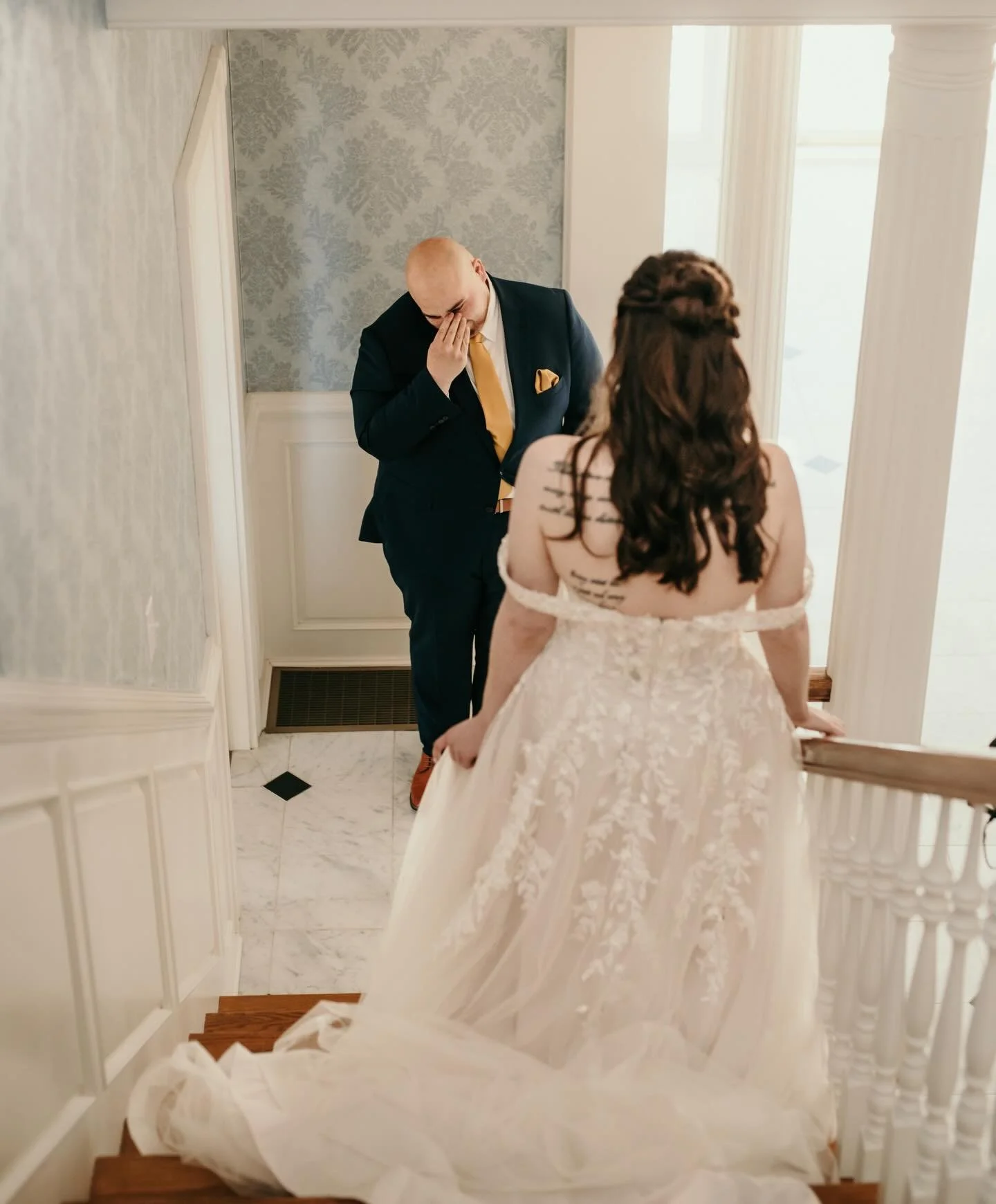 The sweetest first look &amp; most beautiful venue!