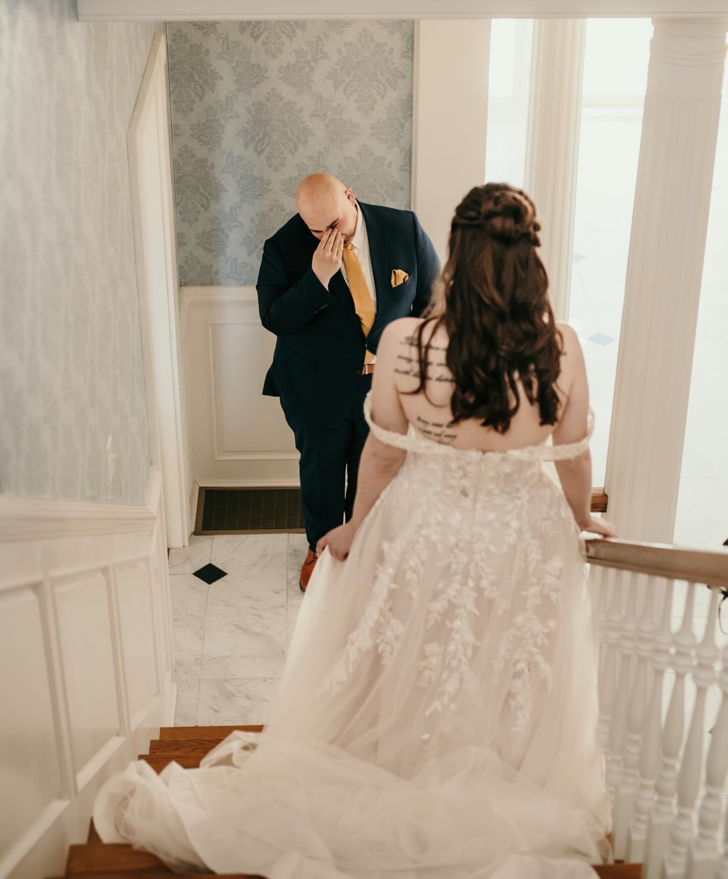 The sweetest first look &amp; most beautiful venue!