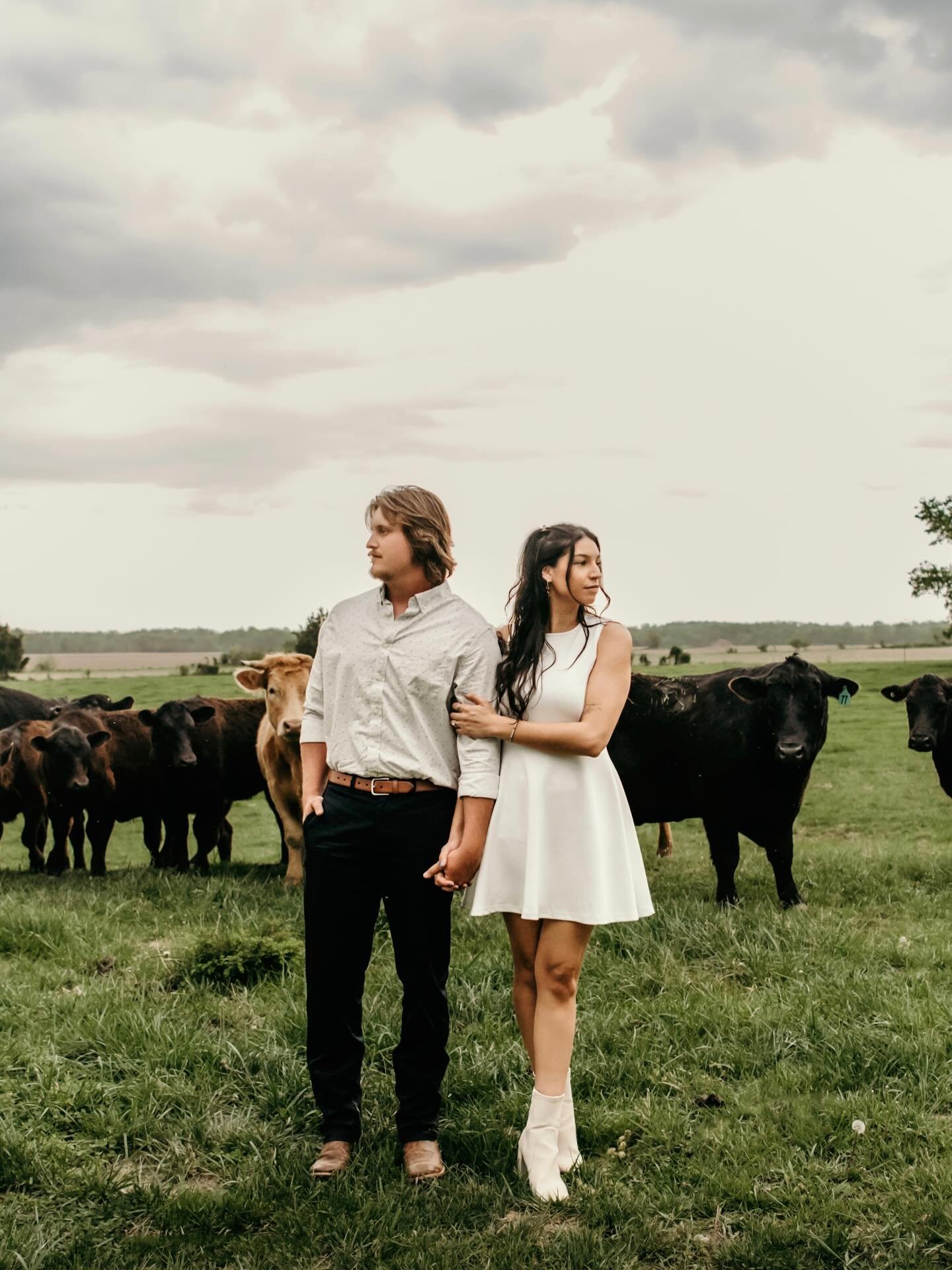 Kicking off the spring engagement season in the cow pasture 🐄