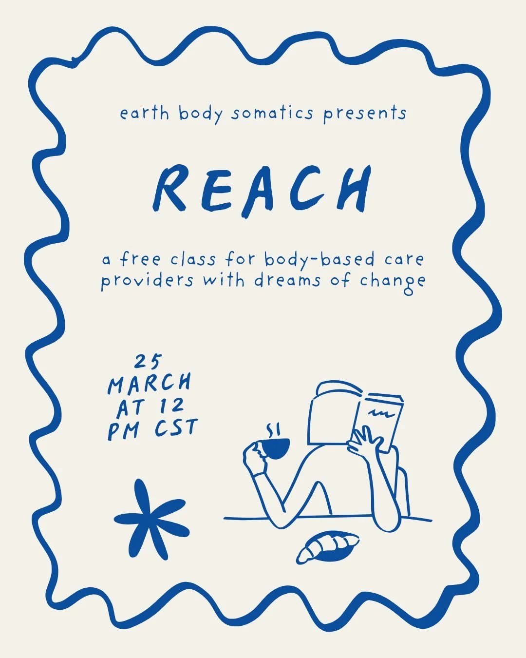Join @breayoungblood and @earthbodysomatics next Wednesday for a free class just for bodyworkers, somatic therapists, and body-based care providers.

We would love to have you for our gathering that invites imaginative inquiry, somatic practices, and