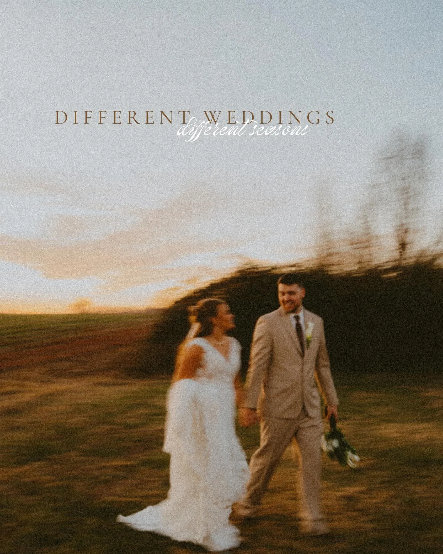 different weddings // different seasons 

Each and every wedding is so unique and tender. Capturing a wedding day, to me, is far more than snapping a photo of whatever&rsquo;s going on and hoping for the best. It&rsquo;s about commemorating emotion, 