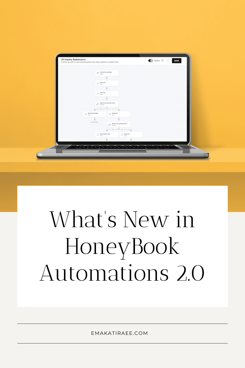 Overview of HoneyBook Automations 2.0 new features including conditional logic and multiple automations