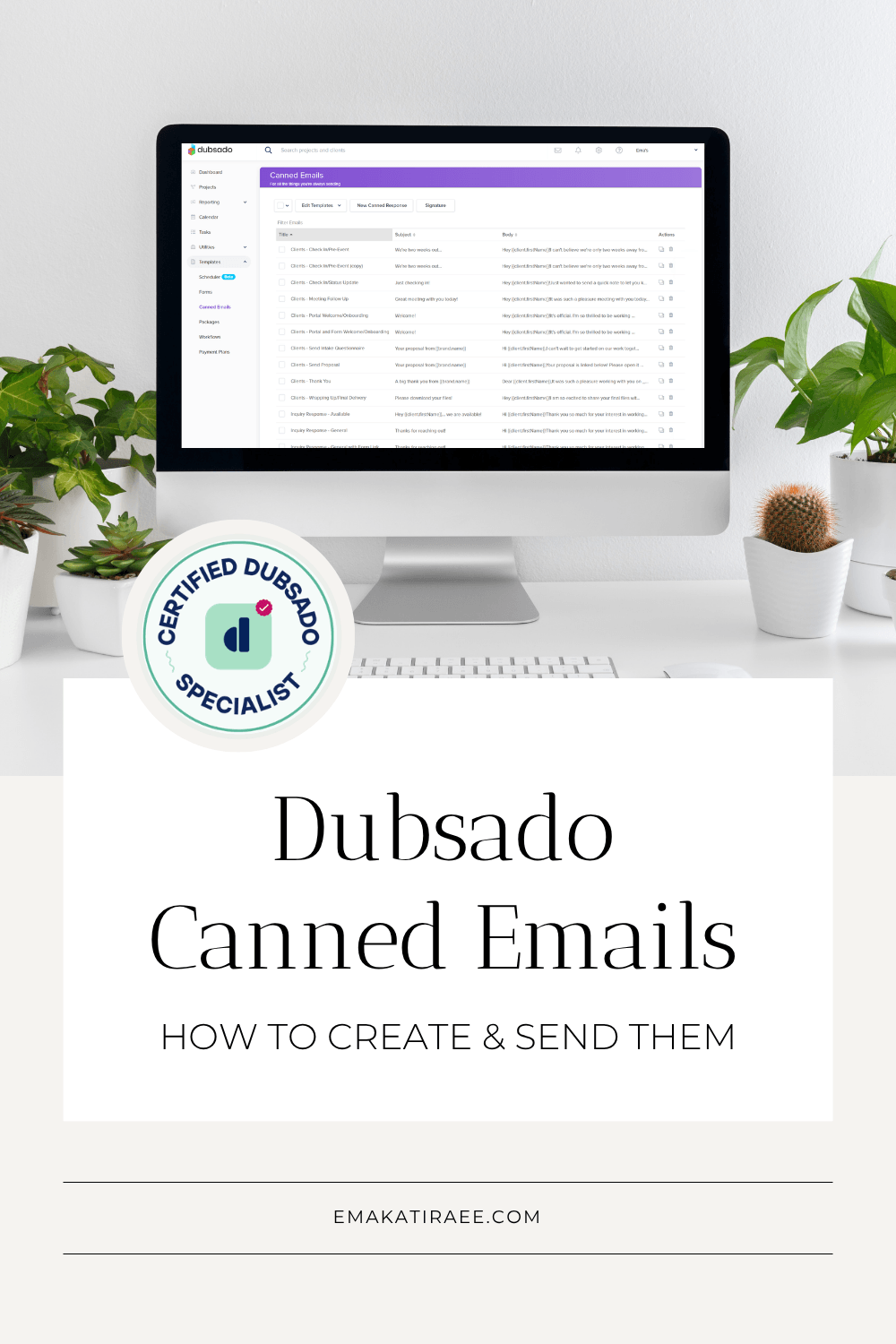 Dubsado Canned Emails: How to Create &amp; Send Them